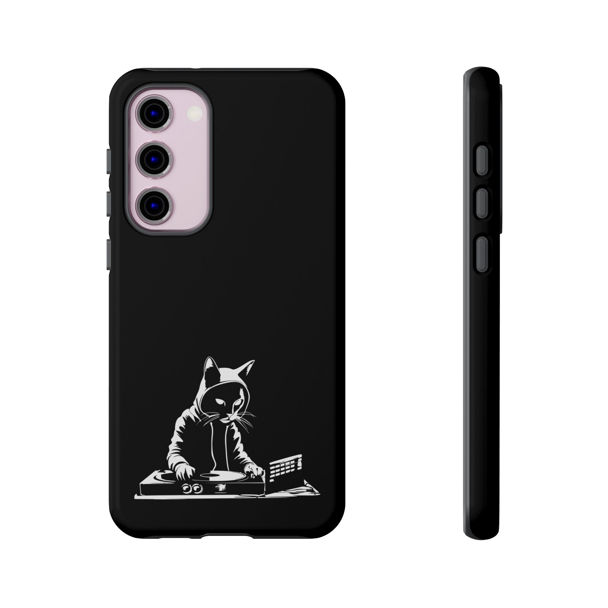 Cat DJ Phone Case | Stylish Tough Cases for Music Lovers, Gift for Cat Owners, Unique Phone Accessory, Cool Tech Gear
