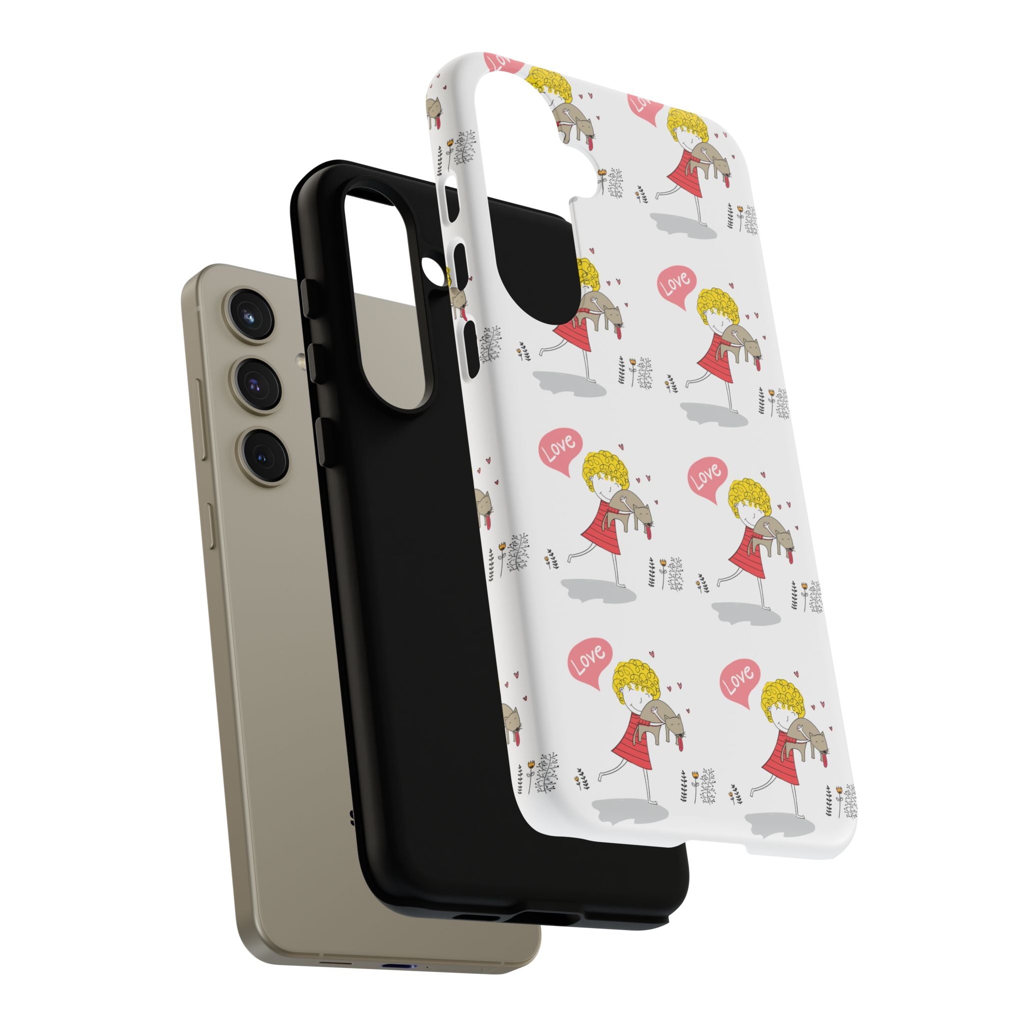 Love-Themed Phone Case | Cute Pet Lover Accessory, Perfect Gift for Birthdays, Anniversaries, Animal Lovers, Valentine's Day