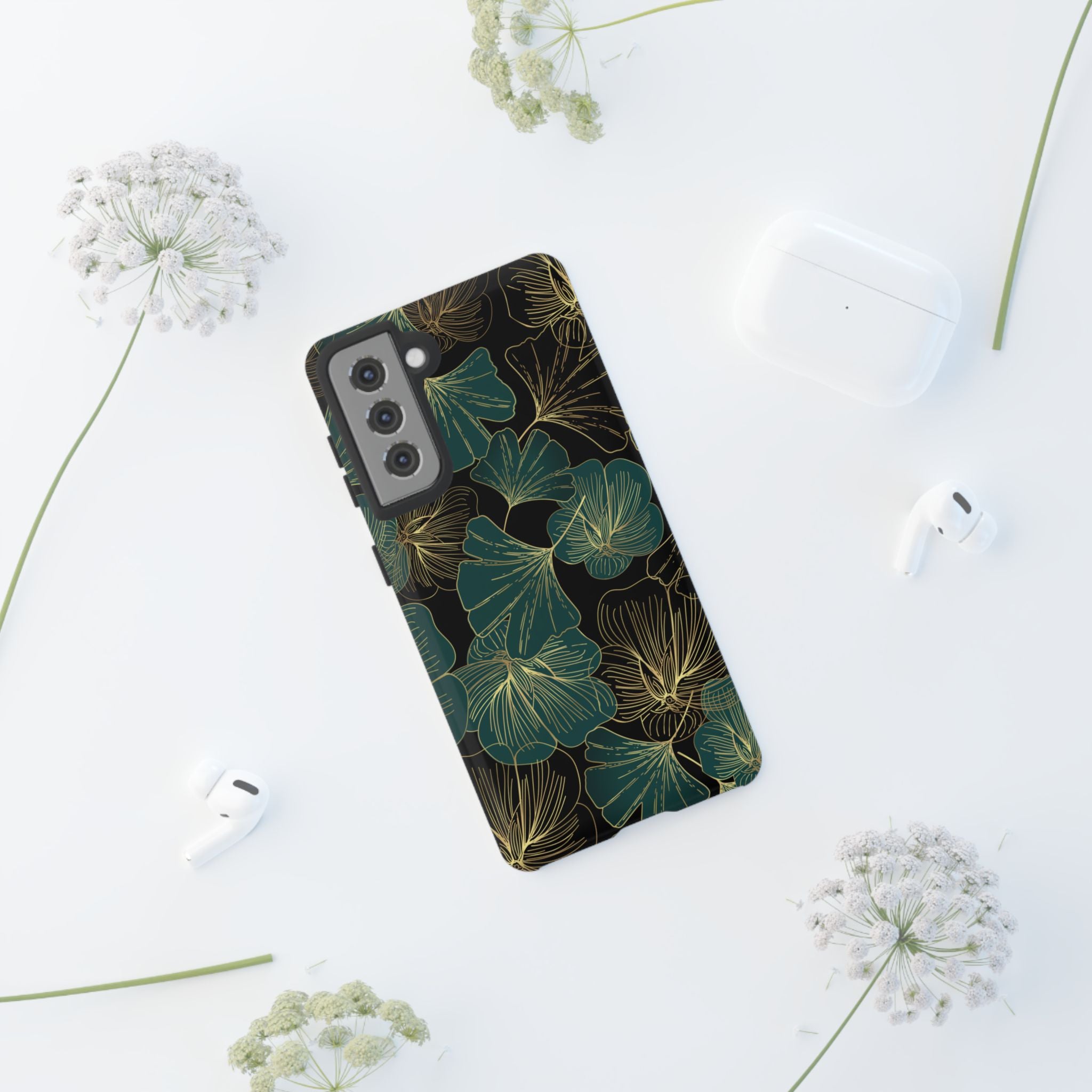 Floral Phone Case - Tough Cases, Protective Cover, Stylish Accessory, Gift for Her, Nature-Inspired Design
