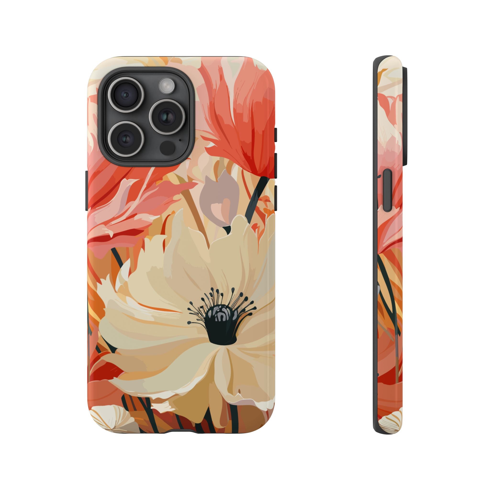 Floral Phone Case, Tough Protective Cover for Floral Lovers, Perfect Gift for Friends, Spring Celebration, Art Lovers Gift