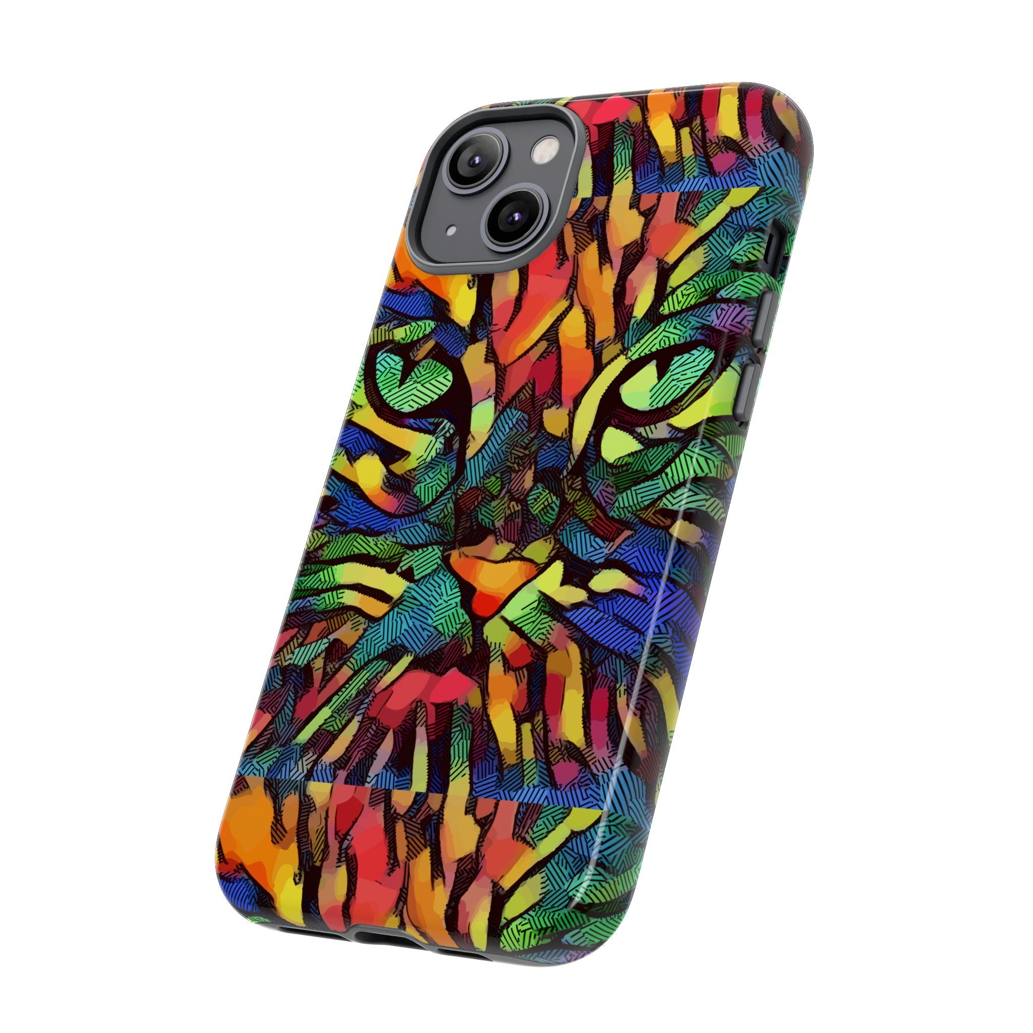 Colorful Phone Cases for Vibrant Style - Tough Cases, Unique Gifts, Animal Print, Artistic Design, Phone Accessories, Eco-Friendly