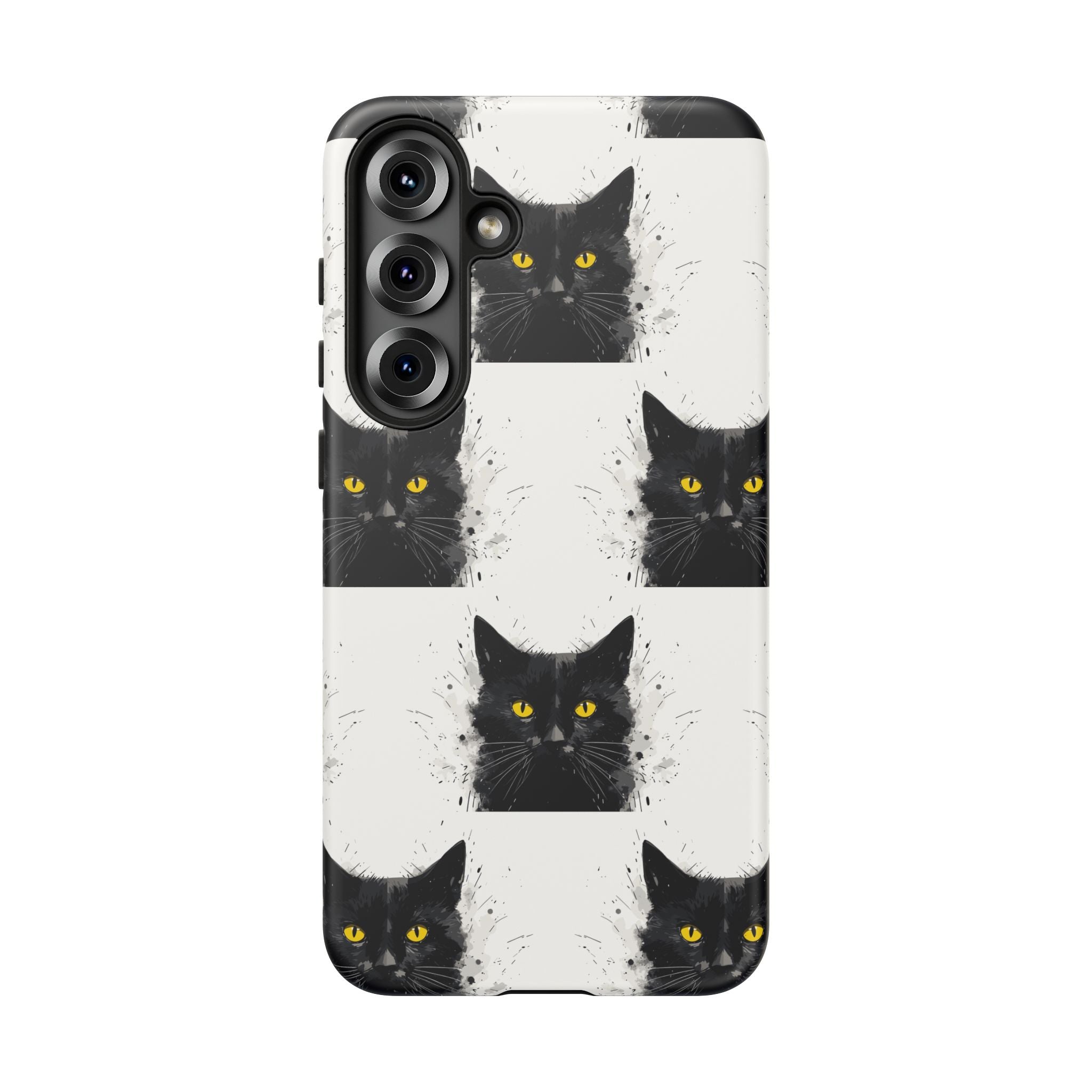 Black Cat Phone Case, Tough Cases, Cat Lover Gift, Unique Design, Halloween, Animal Accessories, Custom Phone Cover