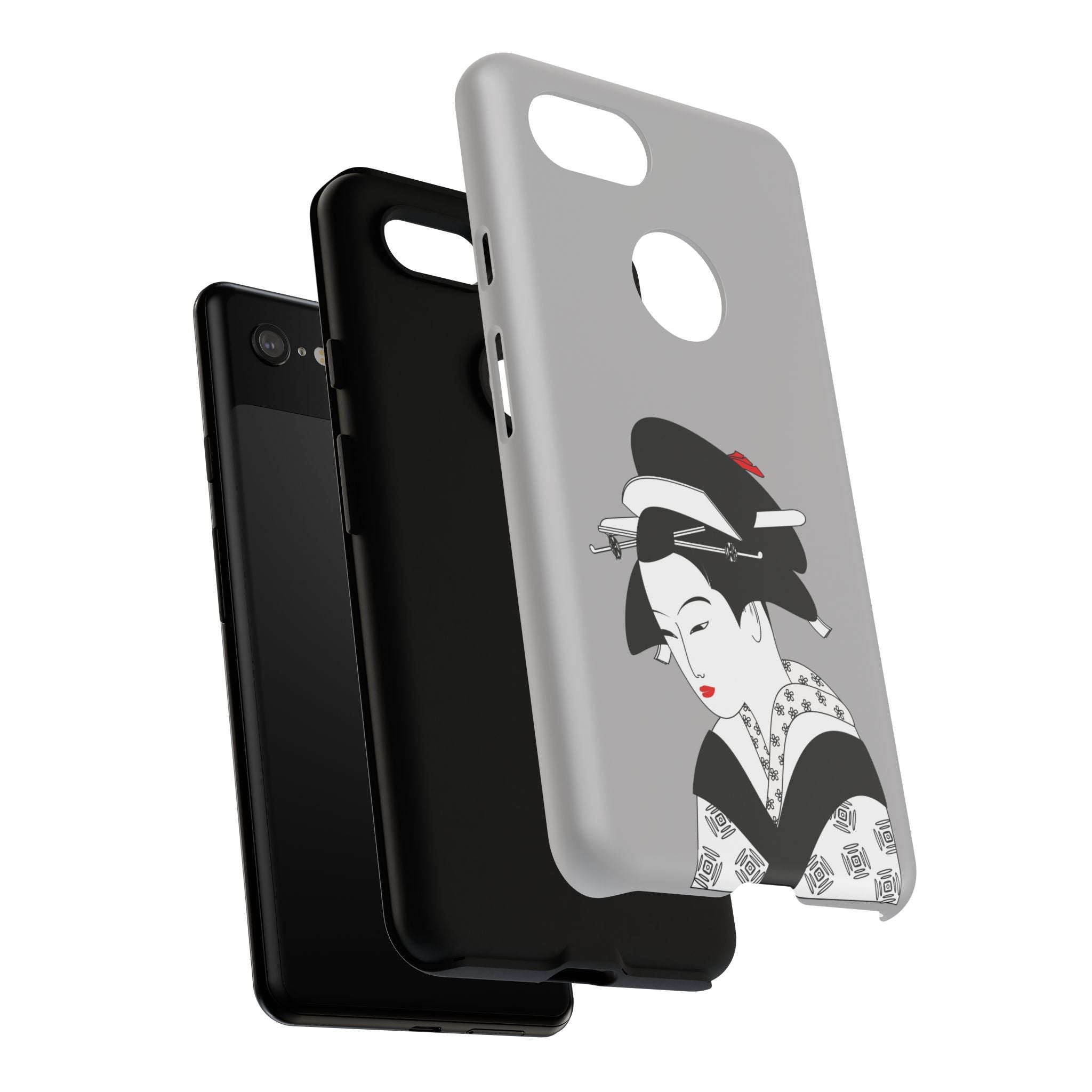 Stylish Phone Case with Japanese Geisha Design, Tough Phone Case, Cute Phone Cover, Japanese Art, Ethnic Style