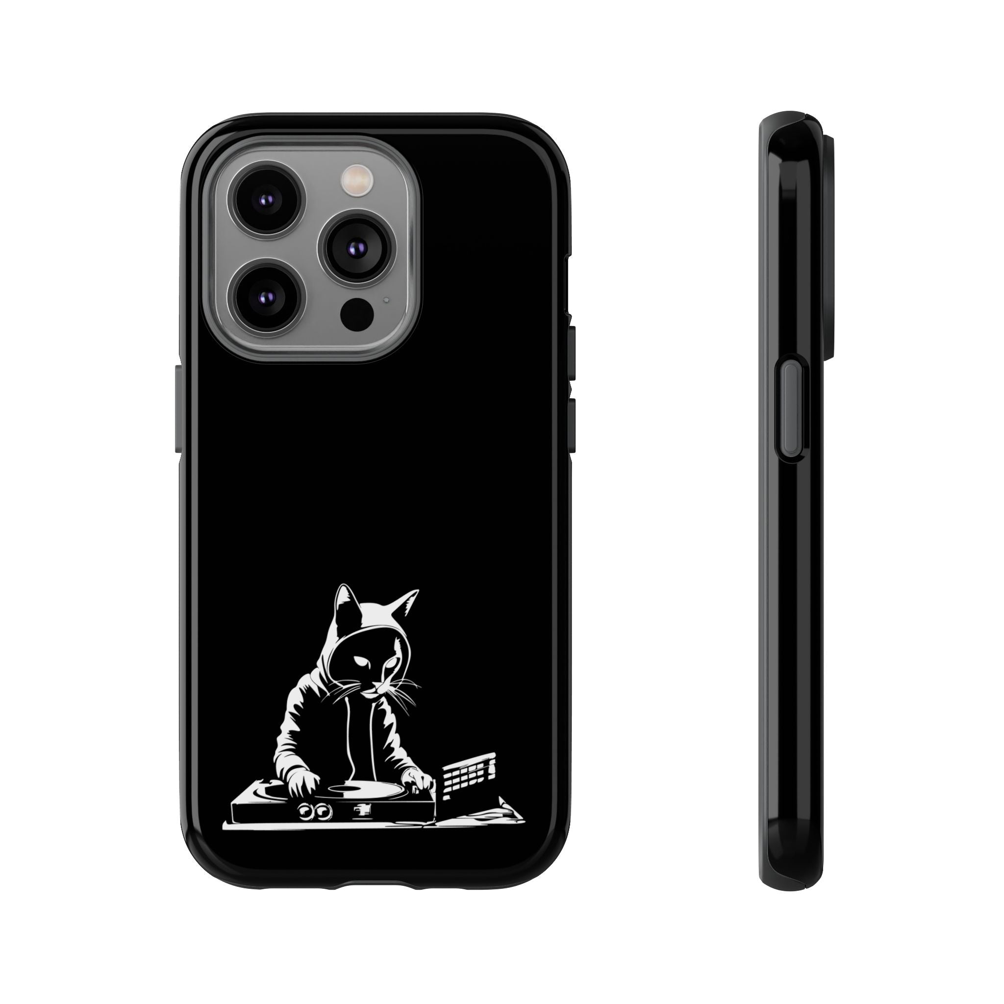 Cat DJ Phone Case | Stylish Tough Cases for Music Lovers, Gift for Cat Owners, Unique Phone Accessory, Cool Tech Gear