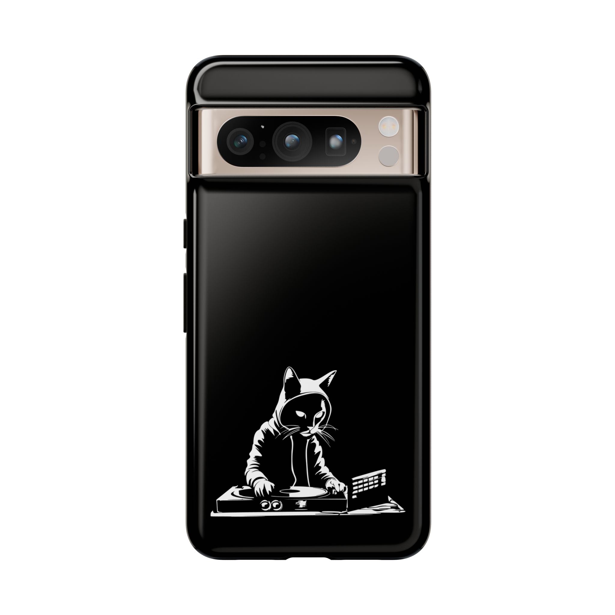 Cat DJ Phone Case | Stylish Tough Cases for Music Lovers, Gift for Cat Owners, Unique Phone Accessory, Cool Tech Gear