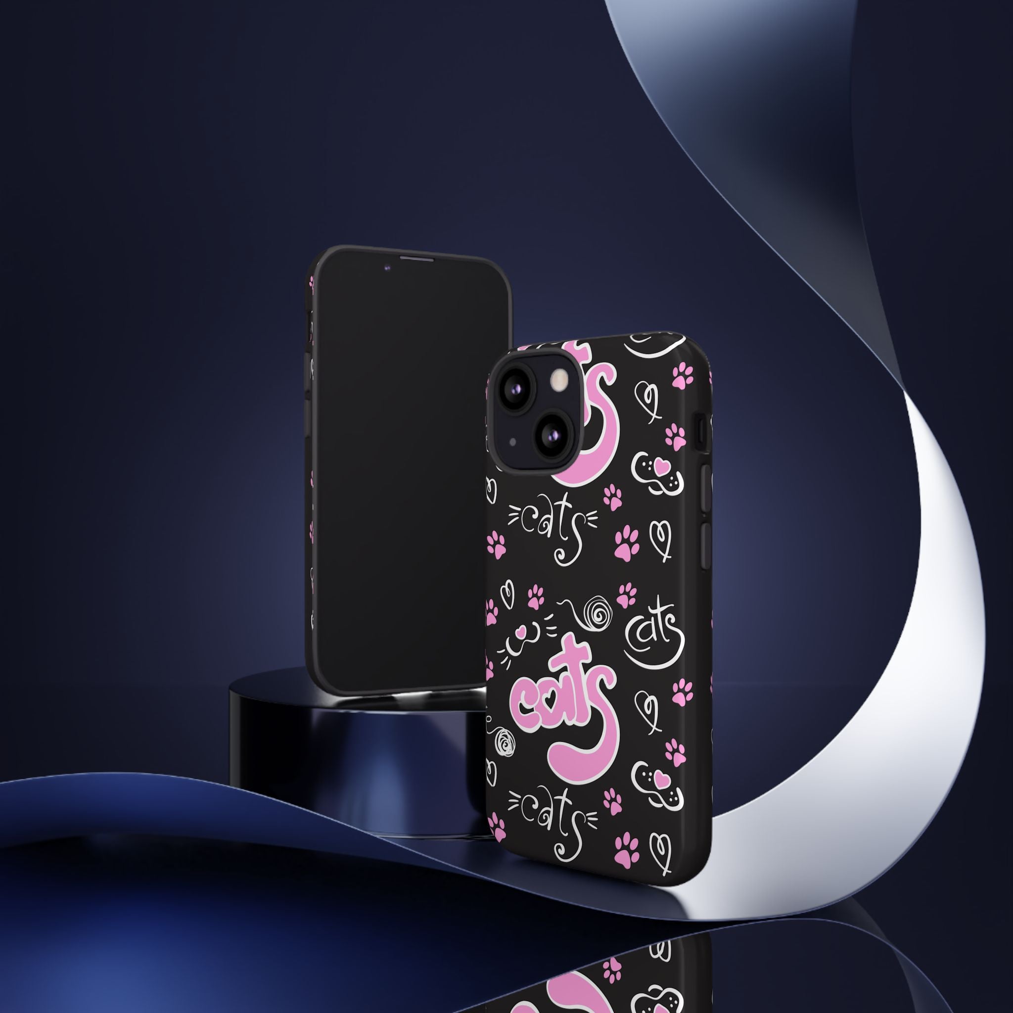 Cute Cat Print Phone Cases, Tough Cases for Cat Lovers, Pet Phone Cover, Gift for Cat Moms, Stylish Phone Accessories