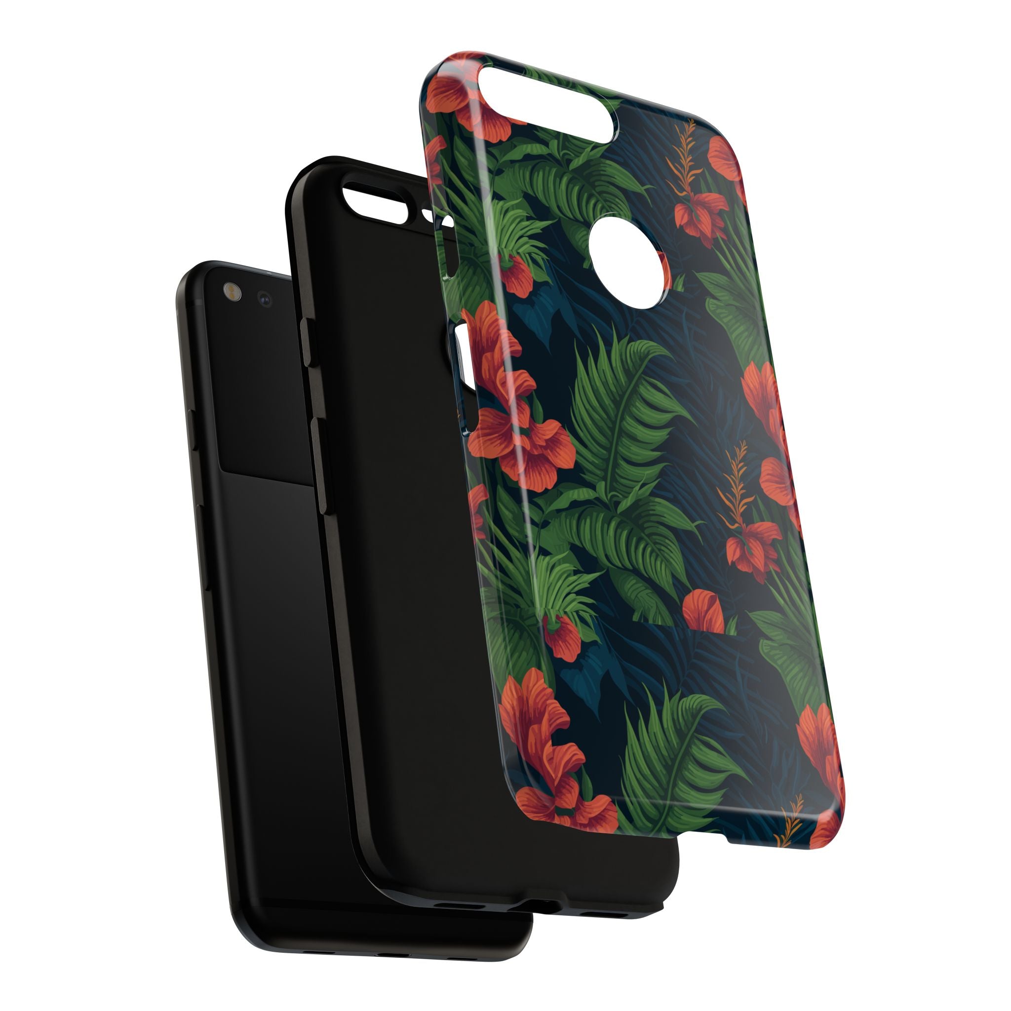 Tropical Phone Case with Floral Design, Eco-Friendly Protection for Summer Vibes, Ideal Gift for Nature Lovers, Vibrant Background