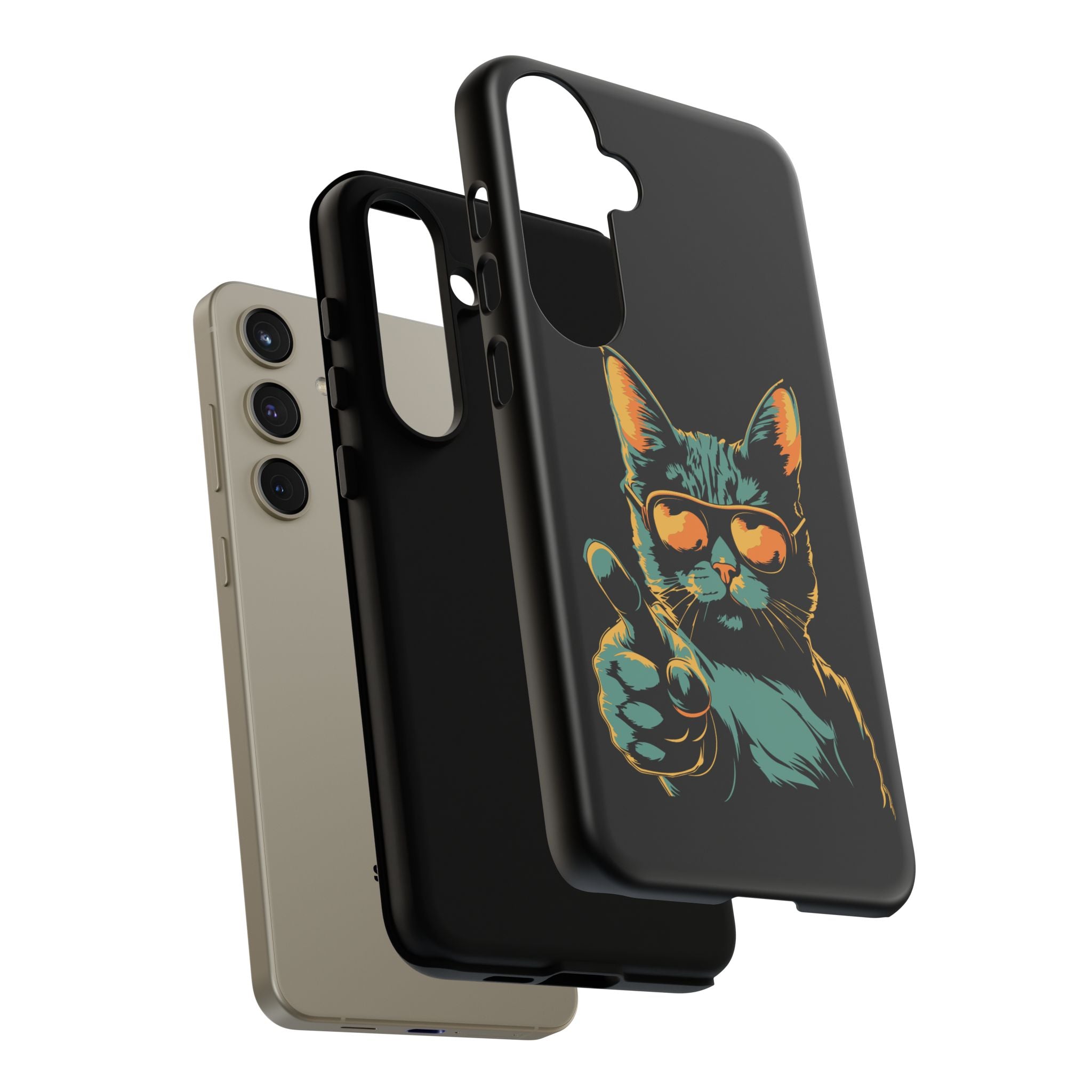 Cool Cat Phone Case, Stylish Phone Cover, Pet Lover Gift, Cute Cat Design, Fun Cat Accessories