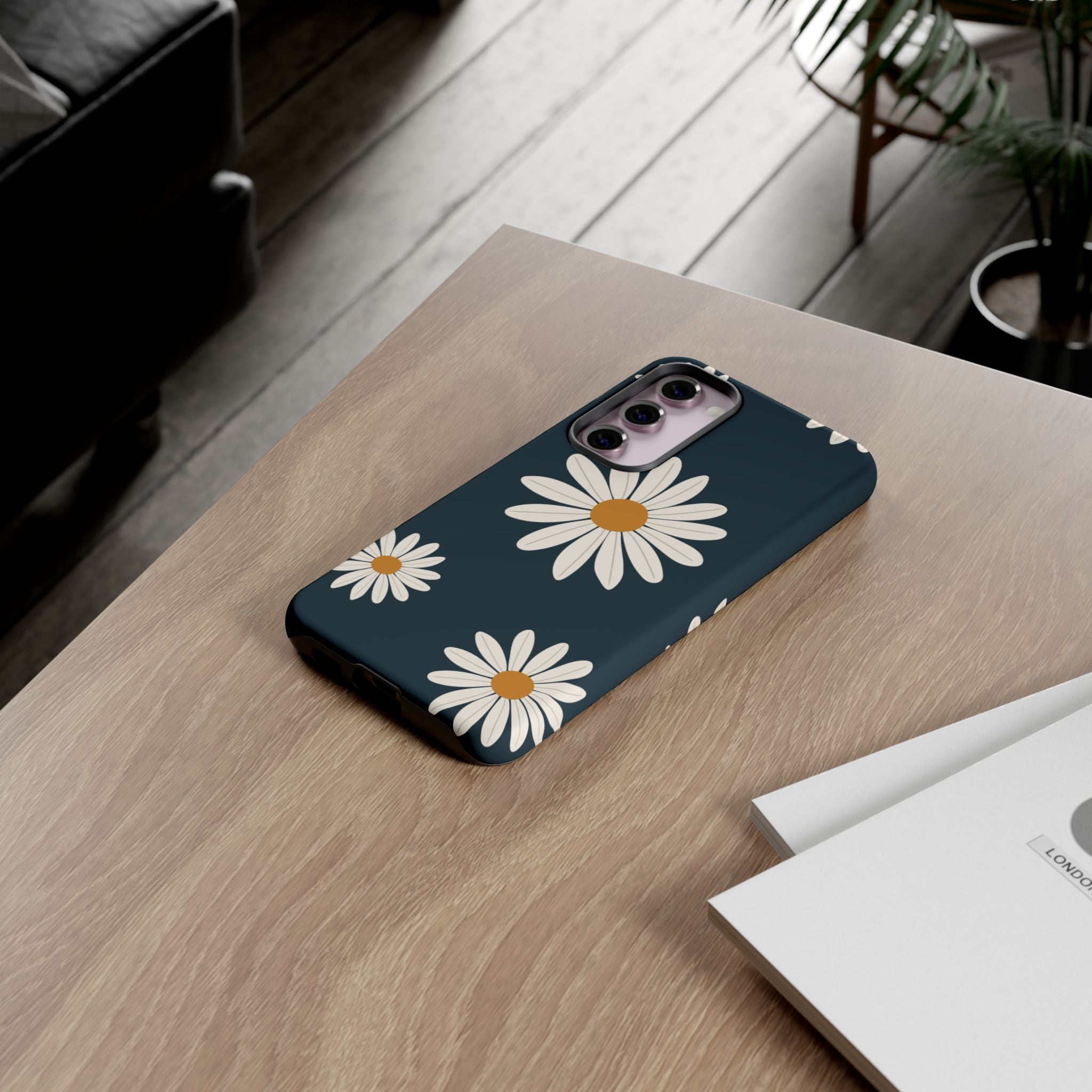 Daisy Phone Case, Floral Phone Cover, Tough Phone Case, Gift for Flower Lovers, Smartphone Accessory, Spring Design
