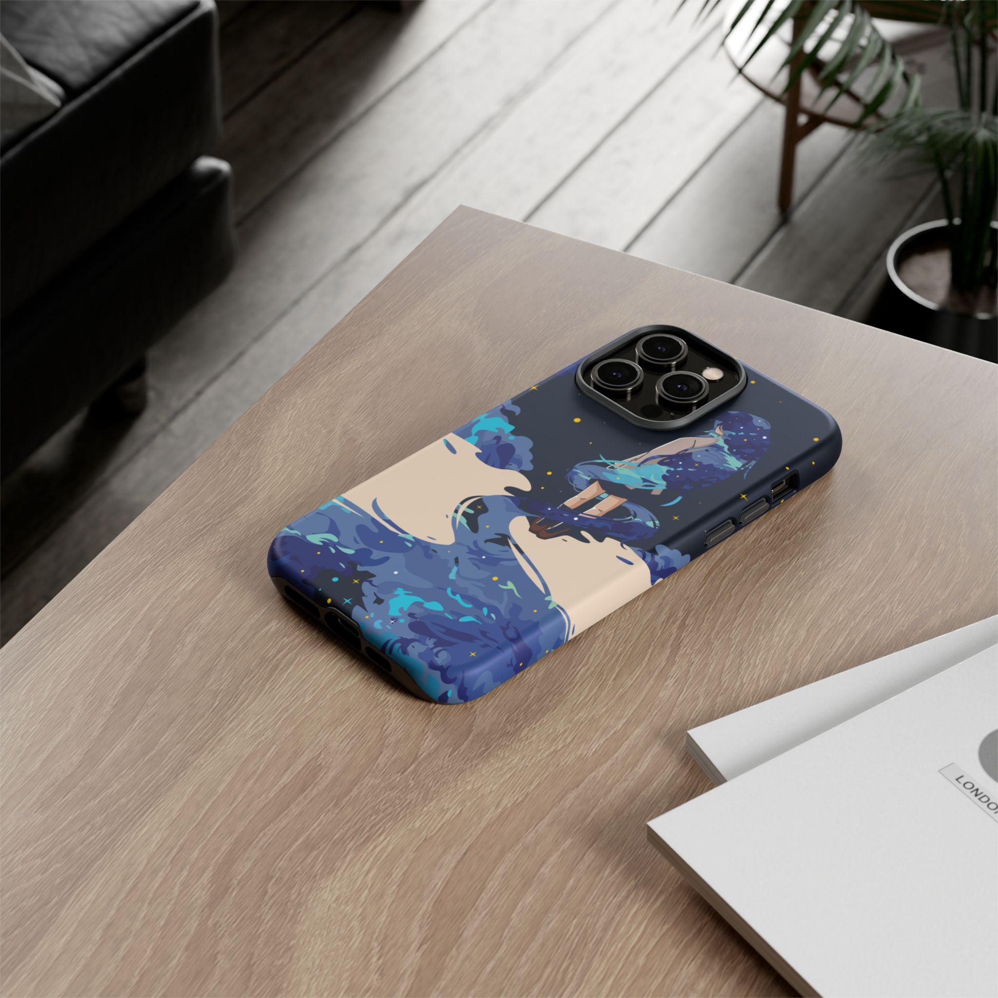 Galaxy-Inspired Phone Case, Celestial Design, Tough Phone Cover, Gift for Space Lovers, Artsy Accessories, Unique Merchandise