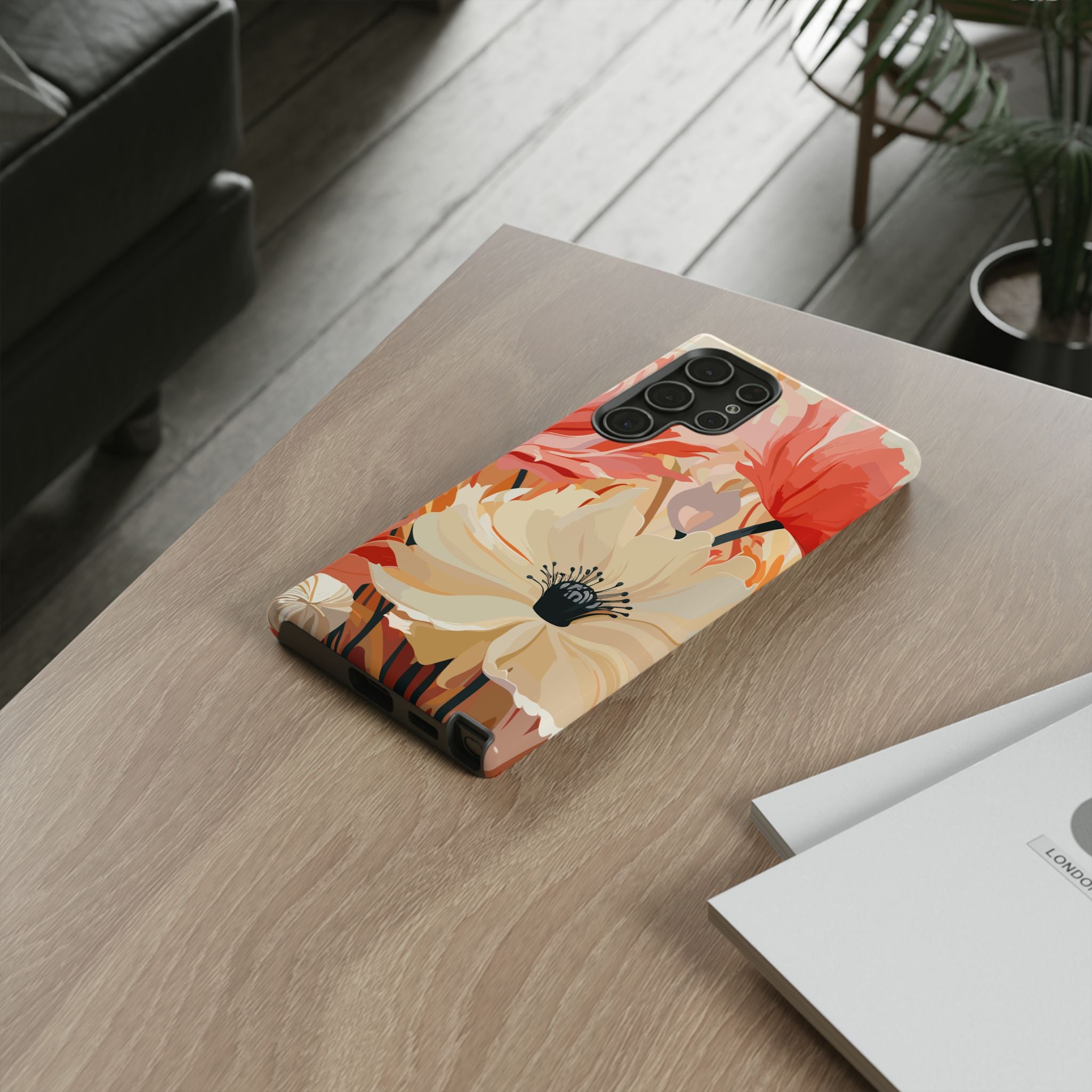Floral Phone Case, Tough Protective Cover for Floral Lovers, Perfect Gift for Friends, Spring Celebration, Art Lovers Gift