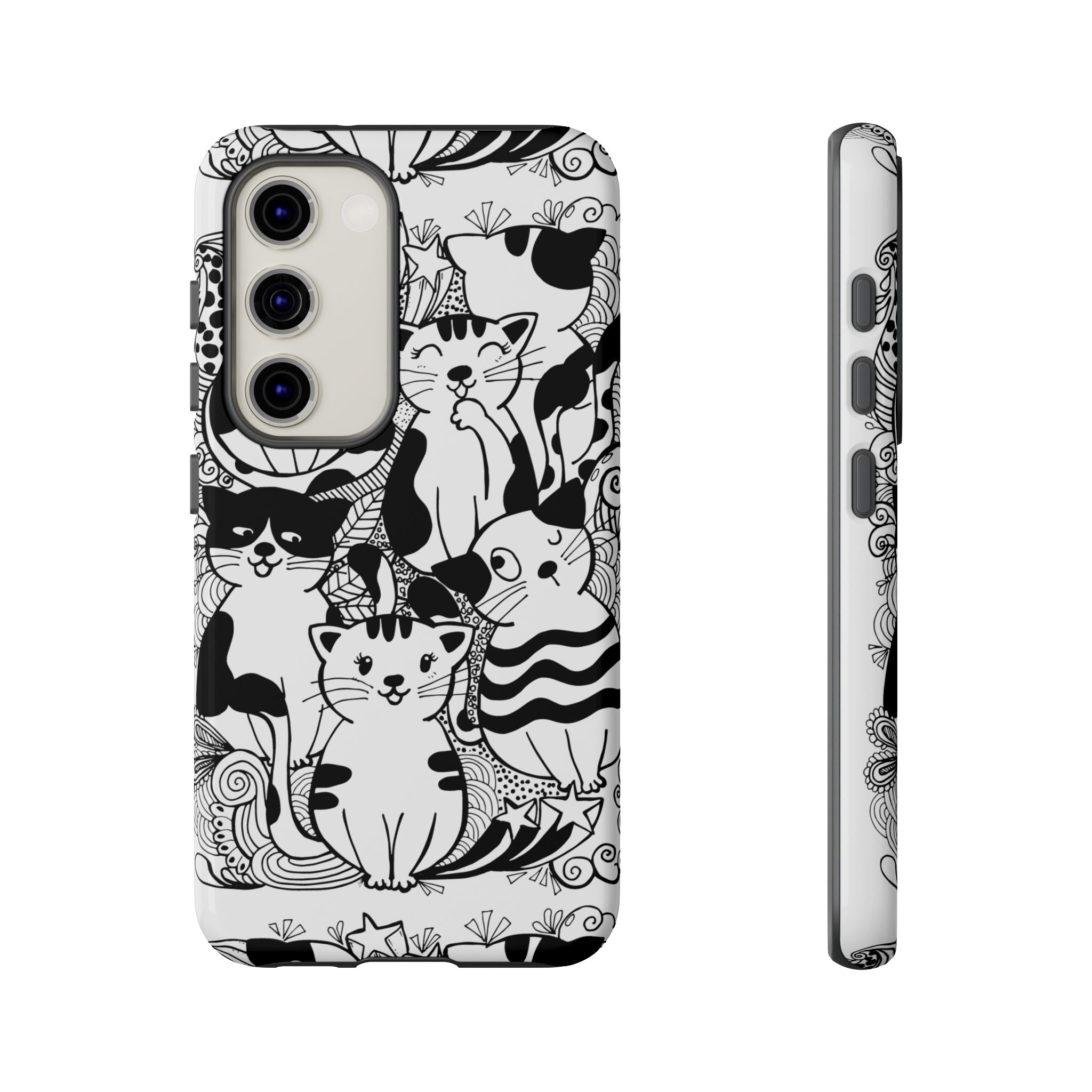 Cat-Themed Phone Case, Cute Cat Art, Pet Lover Gift, Birthday Present, Unique Cat Decor, Fun Tech Accessories, Animal Lover Case