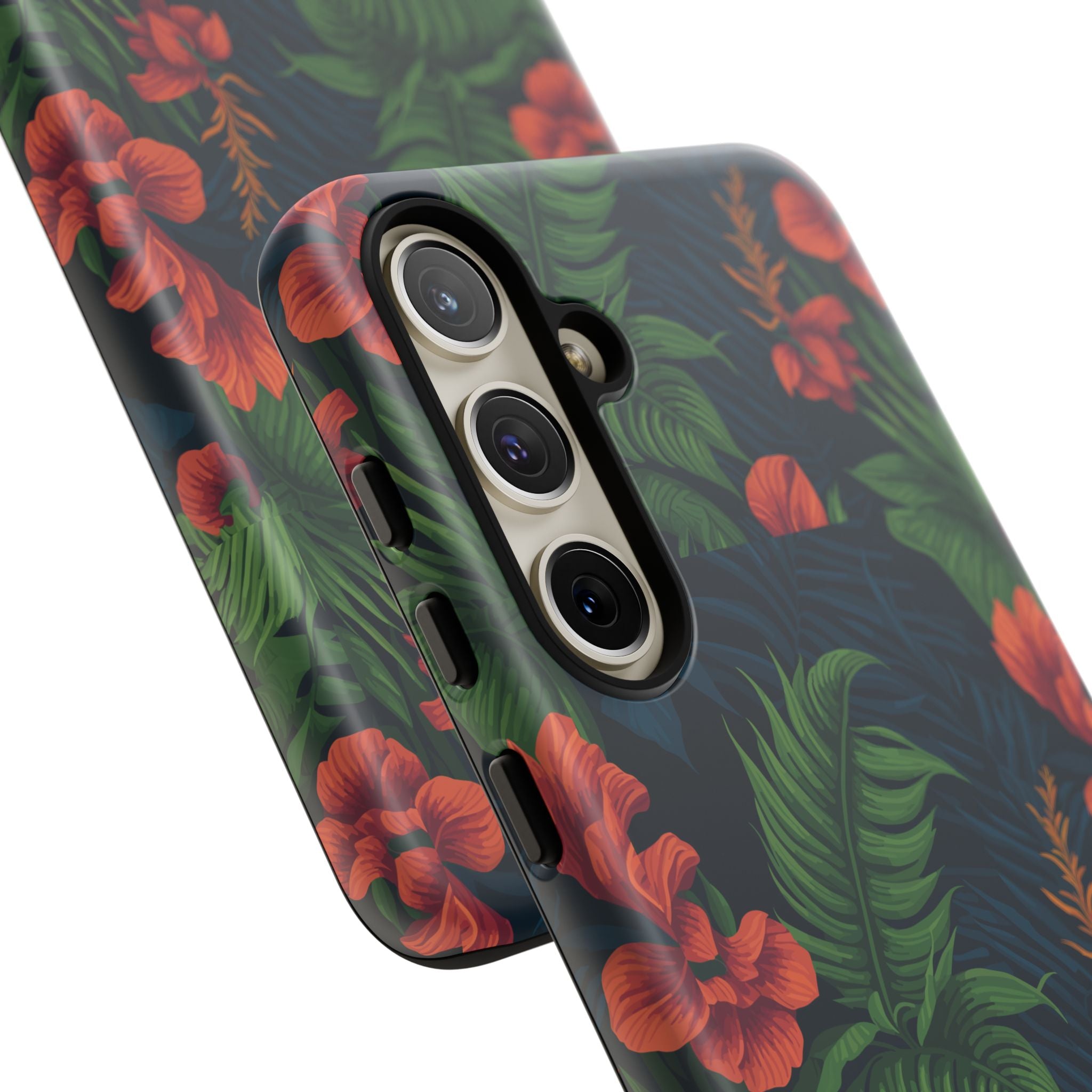 Tropical Phone Case with Floral Design, Eco-Friendly Protection for Summer Vibes, Ideal Gift for Nature Lovers, Vibrant Background