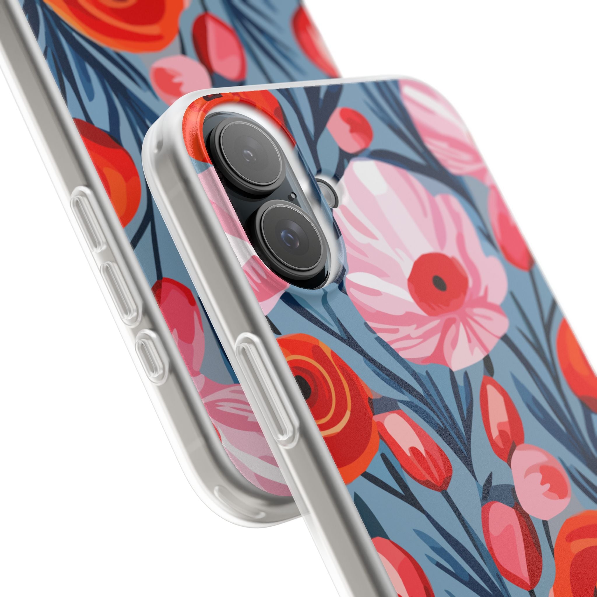 Beautiful Floral Flexi Cases for Phone, Stylish Protective Cover, Gift for Her, Phone Accessories, Floral Design