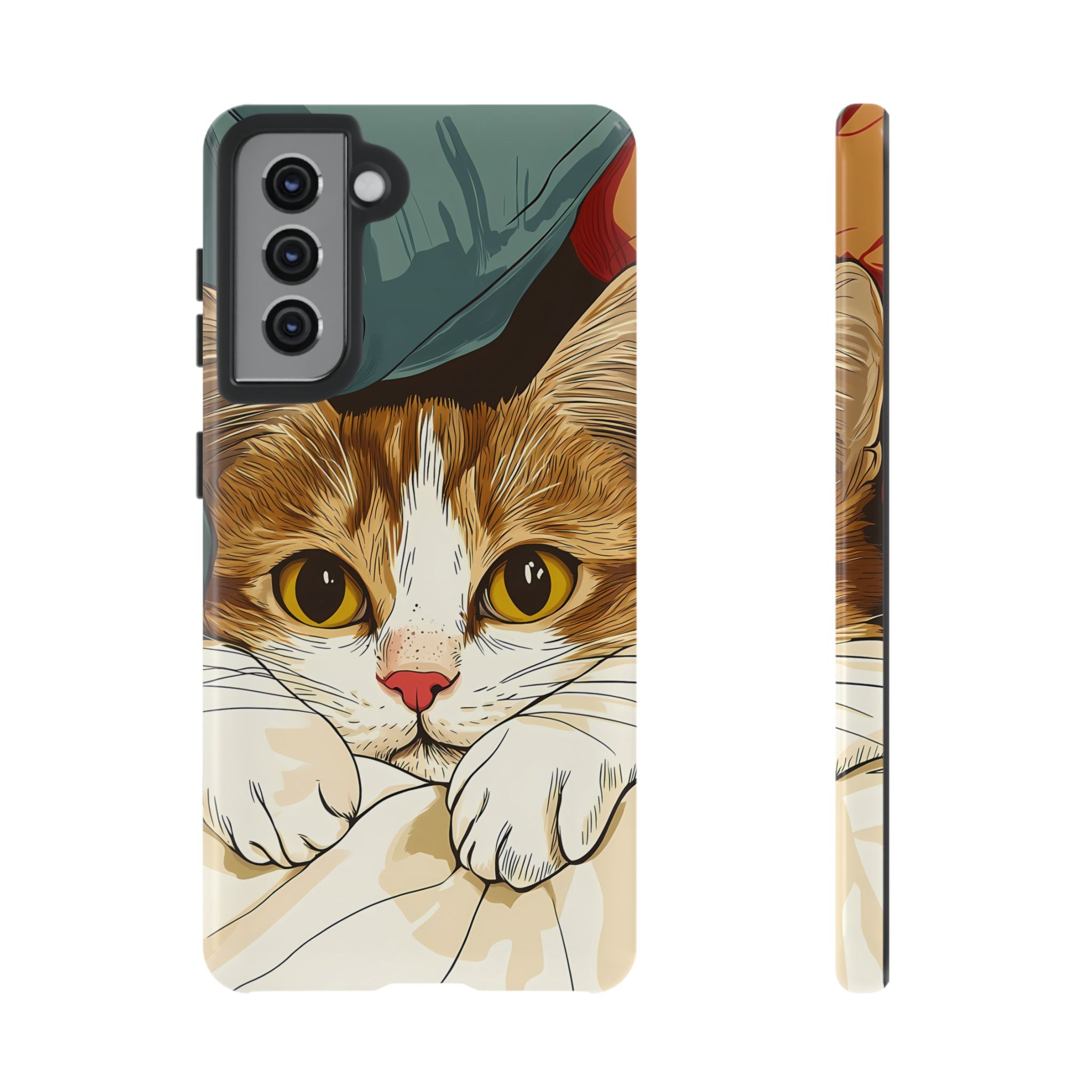 Cute Cat Phone Case - Ideal for Cat Lovers, Pet Owners, Birthday Gifts, Smartphone Accessories, Funny Pet Humor