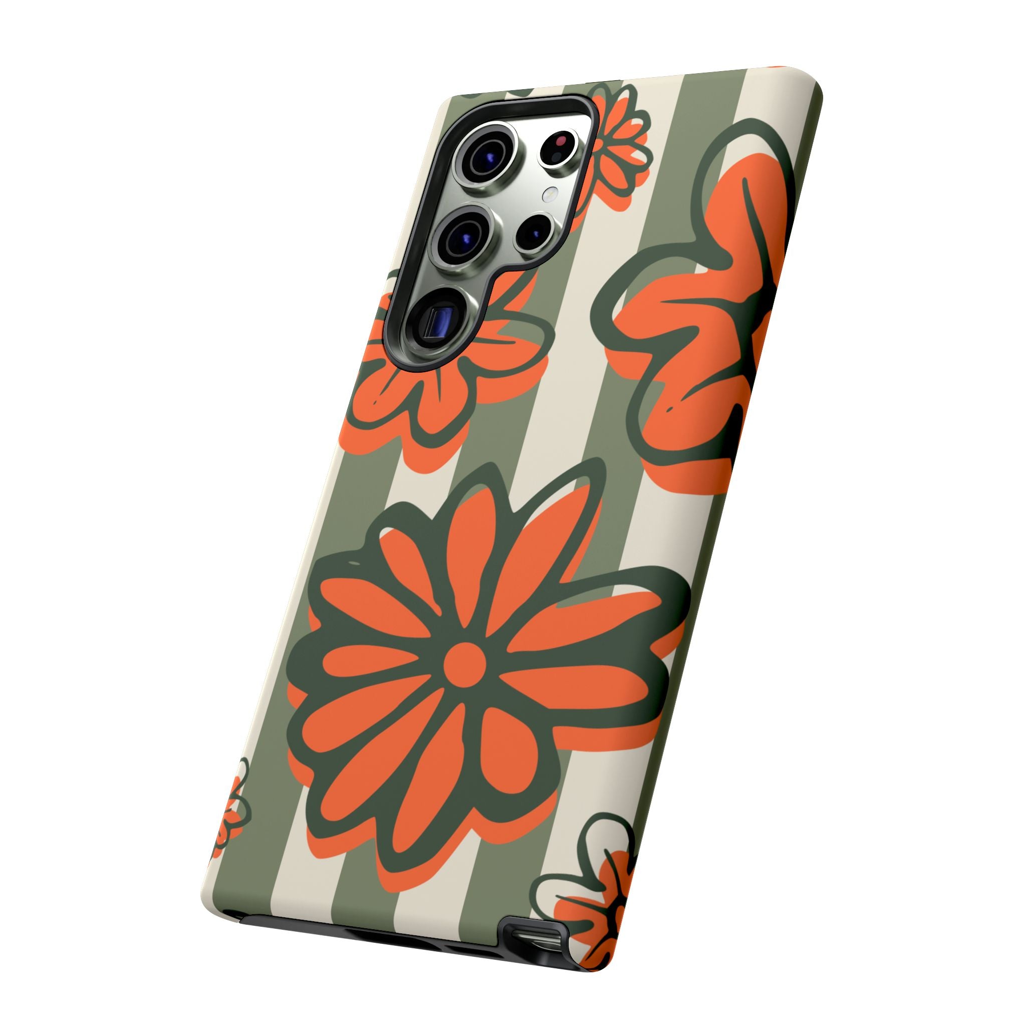 Floral Tough Phone Case - Trendy Protector for Pet Lovers, Super Cute Gift, Floral Design, Stylish Phone Cover, Unique Accessory