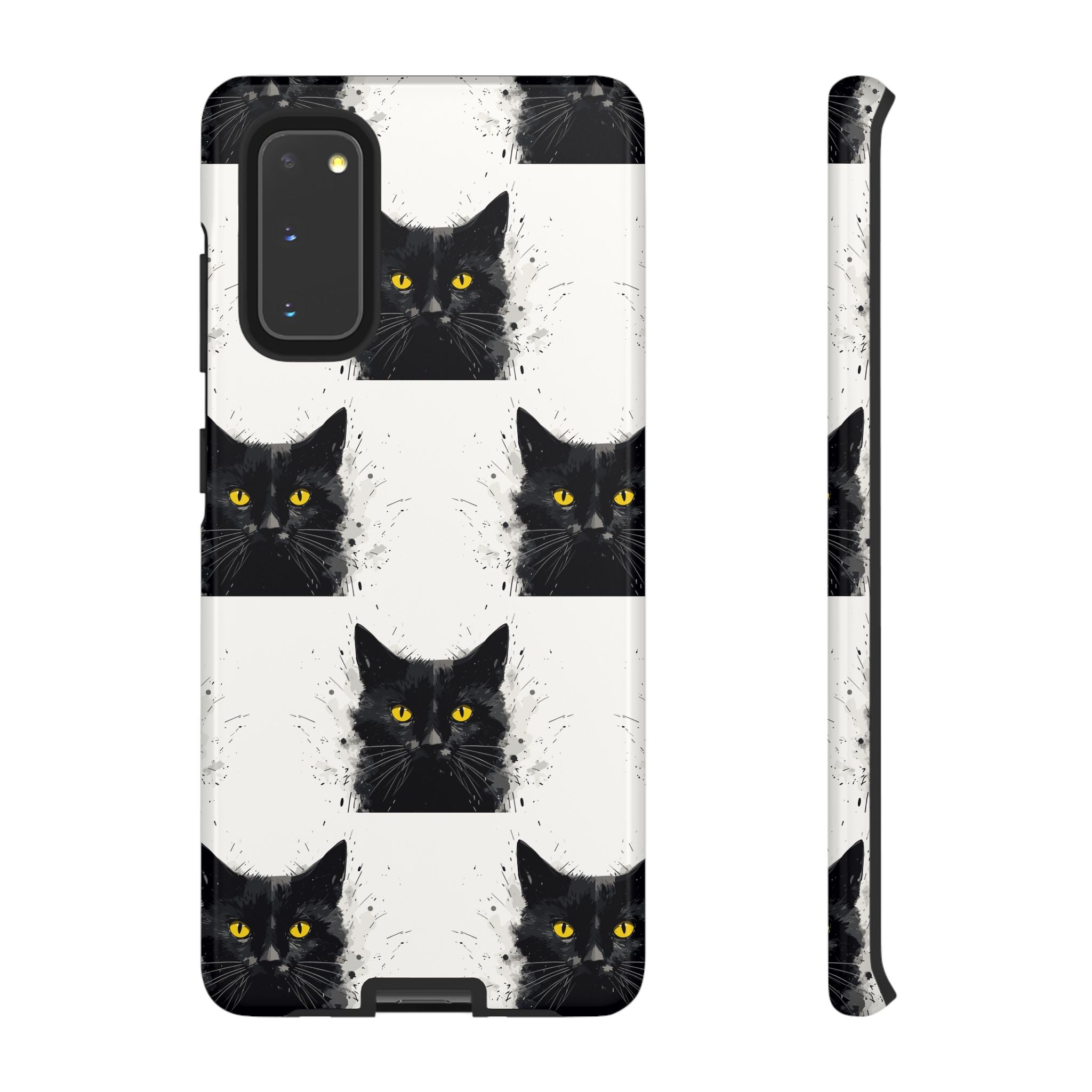Black Cat Phone Case, Tough Cases, Cat Lover Gift, Unique Design, Halloween, Animal Accessories, Custom Phone Cover