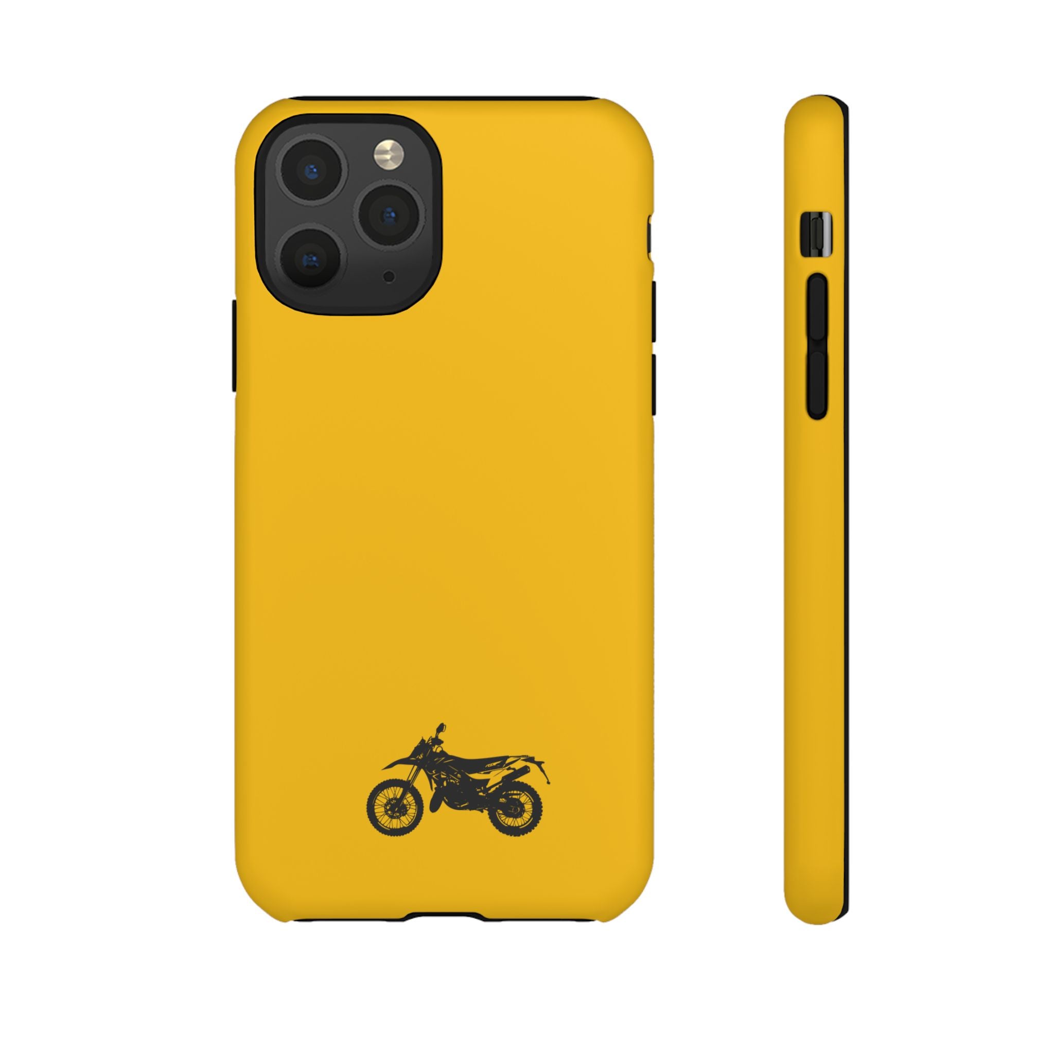 Motorcycle Phone Case, Tough Phone Cover, Gift for Bikers, Durable Tech Accessory, Yellow Motorcycle Design