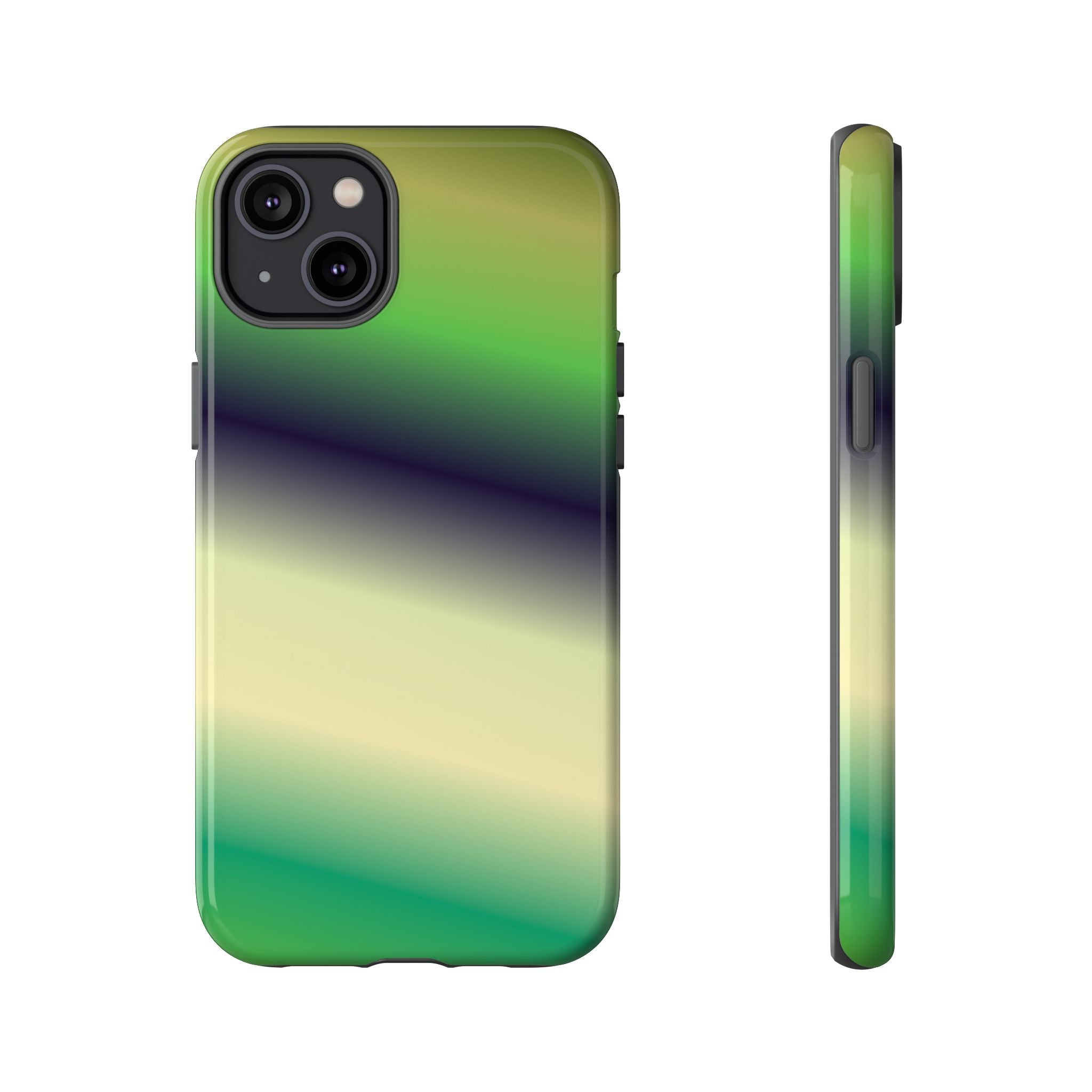 Gradient Phone Case - Tough Cases, Unique Cell Phone Cover, Stylish Tech Accessories, Green and Black Gradient, Perfect Gift
