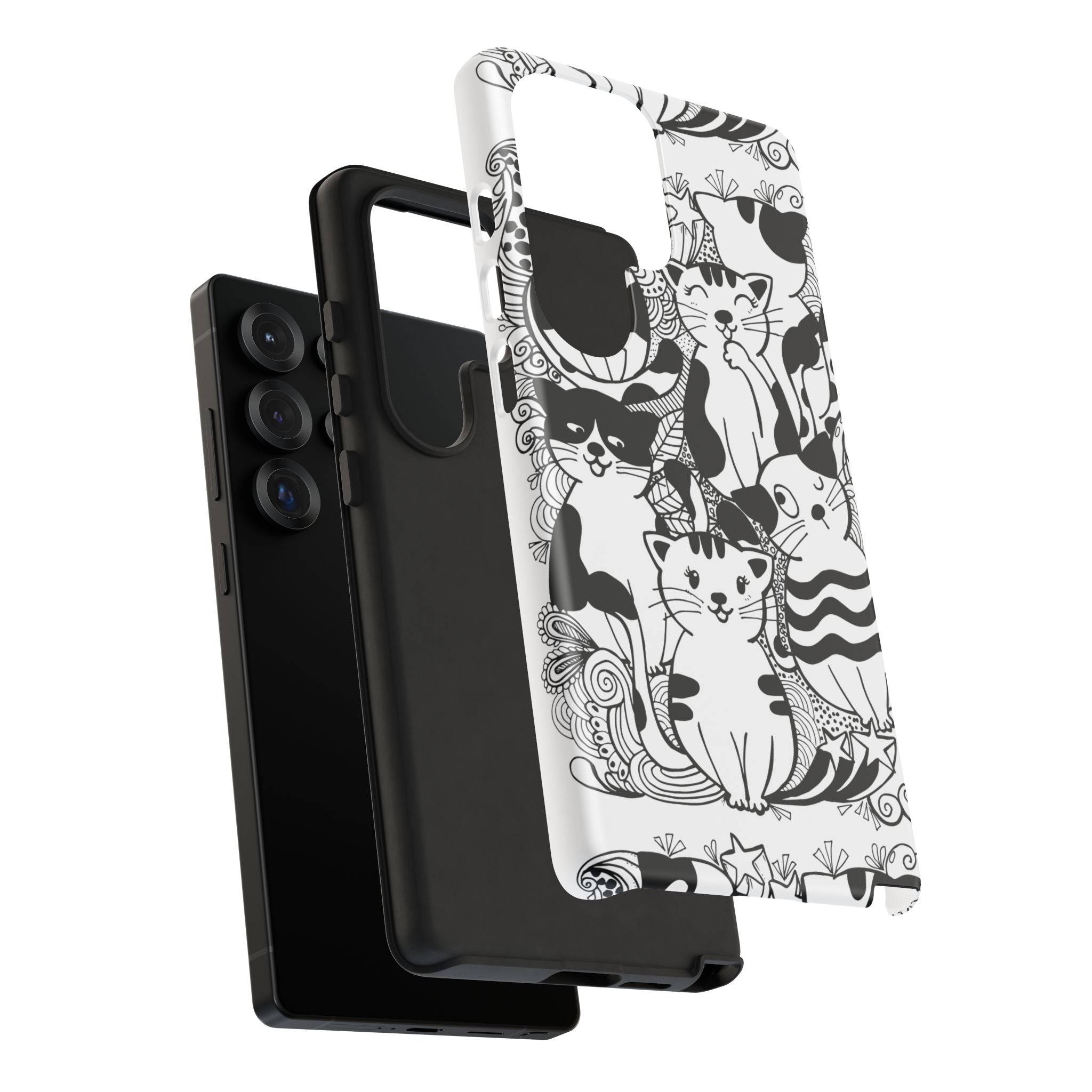 Cat-Themed Phone Case, Cute Cat Art, Pet Lover Gift, Birthday Present, Unique Cat Decor, Fun Tech Accessories, Animal Lover Case