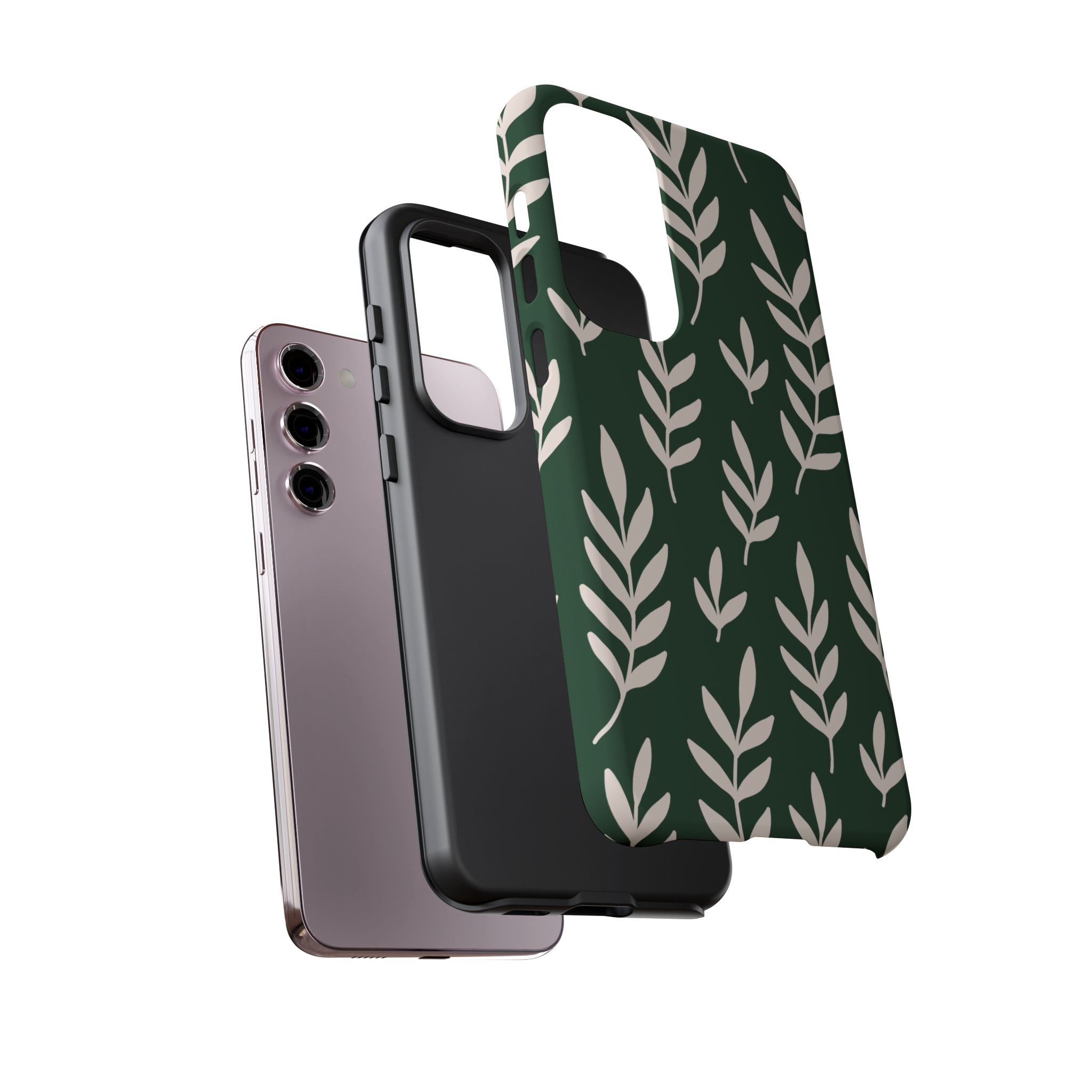 Leafy Phone Case, Tough Cases for Nature Lovers, Green Leaf Design, Eco-Friendly, Stylish Mobile Cover, Gift for Her