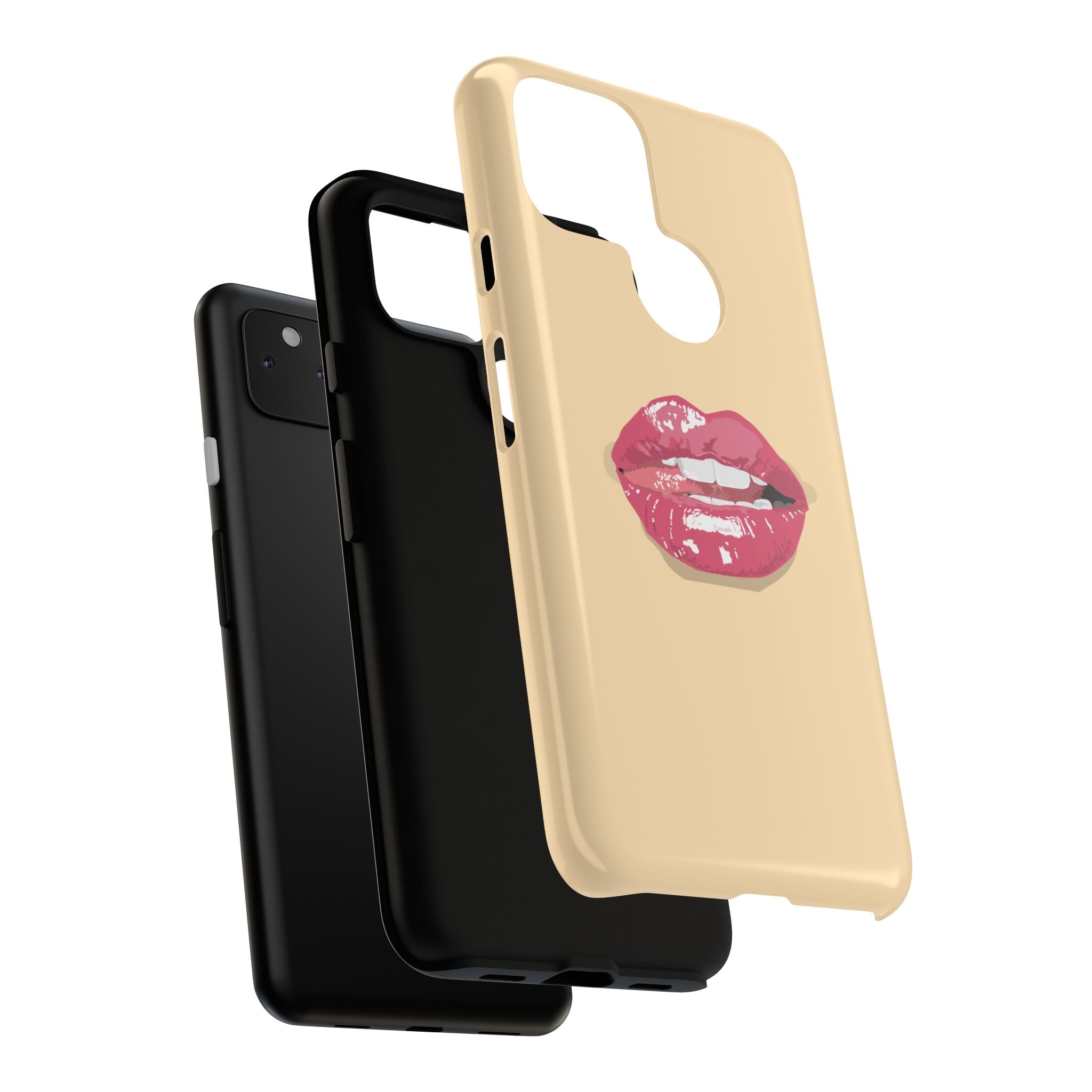 Stylish Phone Case with Lip Print, Trendy Mobile Cover, Fashion Accessory, Gift for Her, Cute Cell Phone Case