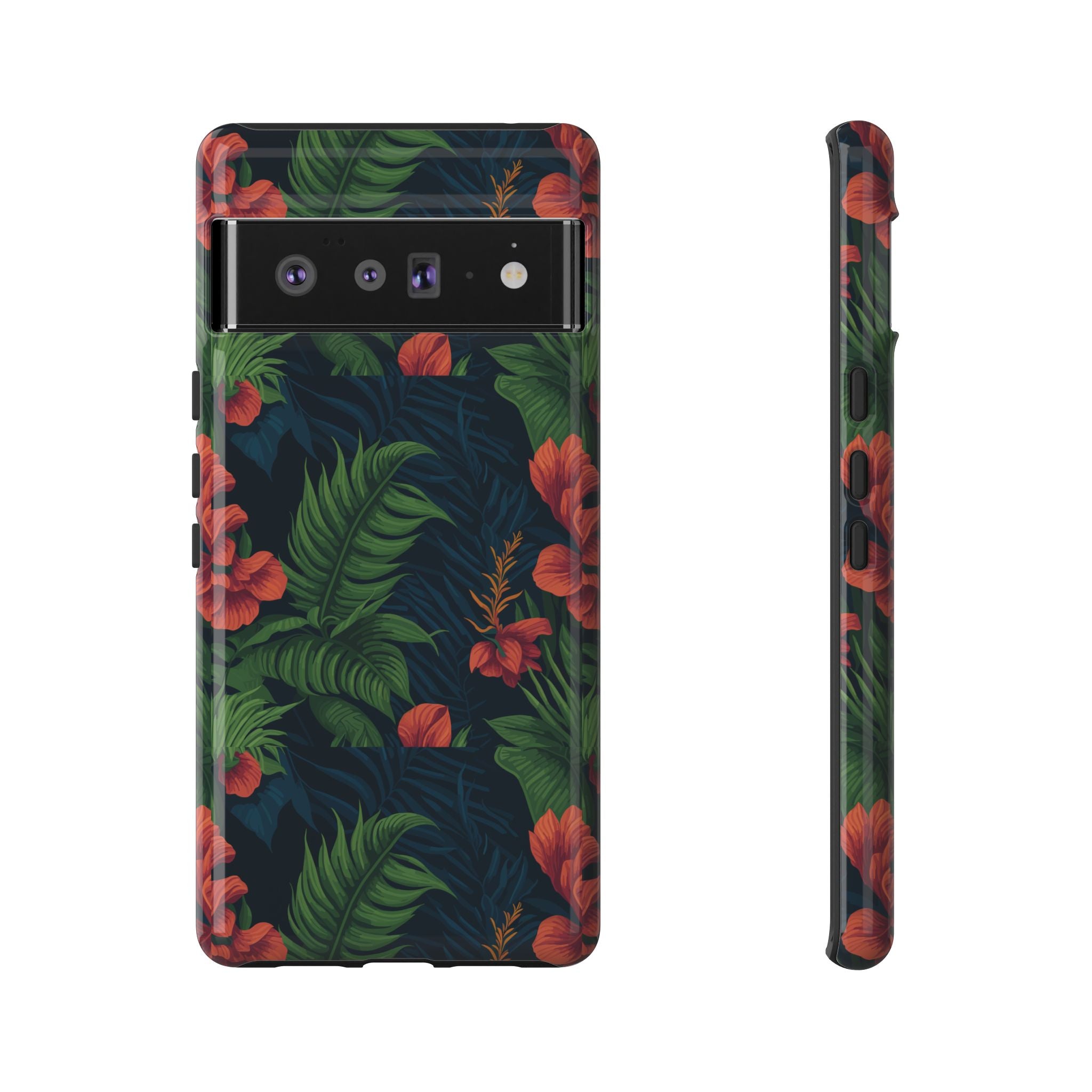 Tropical Phone Case with Floral Design, Eco-Friendly Protection for Summer Vibes, Ideal Gift for Nature Lovers, Vibrant Background