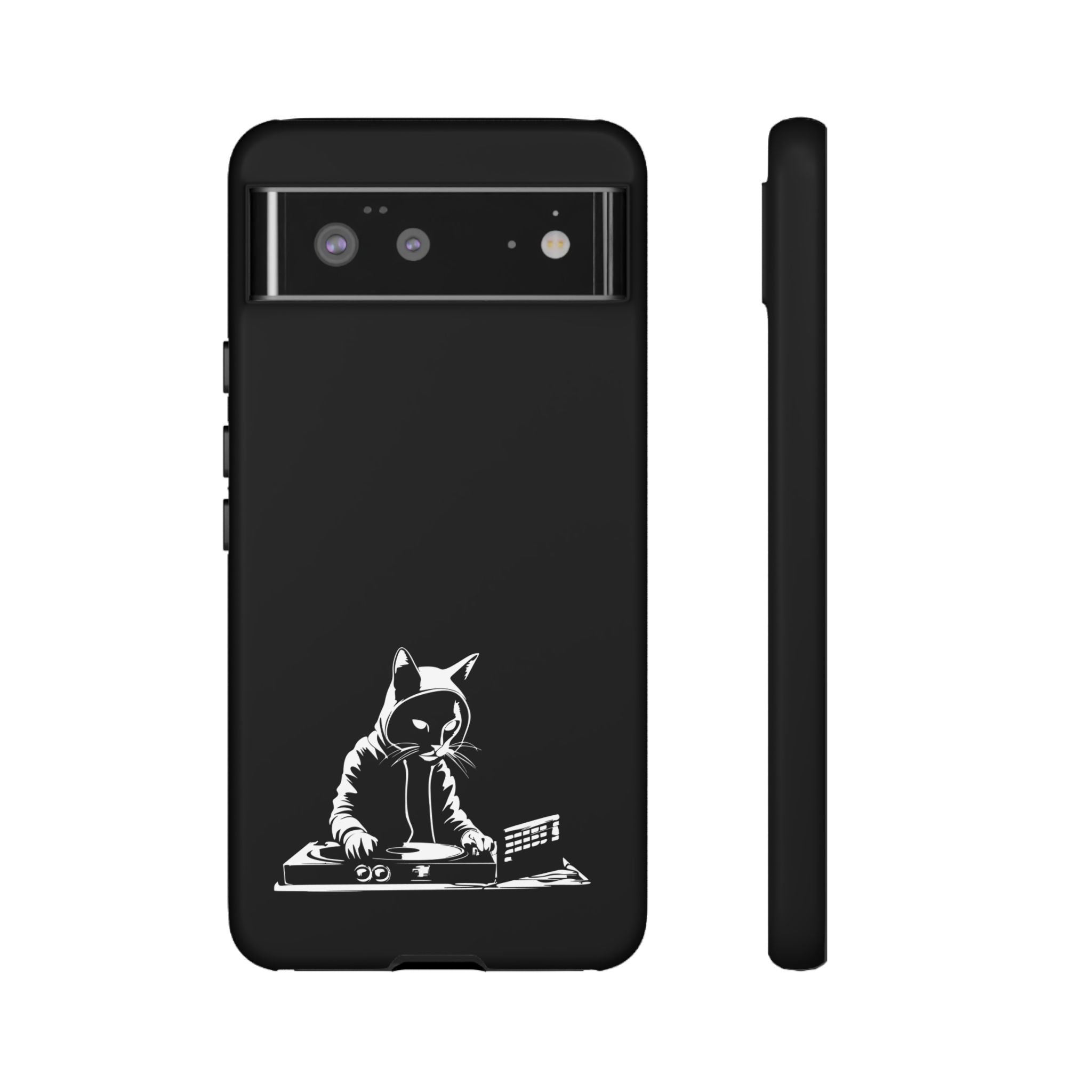Cat DJ Phone Case | Stylish Tough Cases for Music Lovers, Gift for Cat Owners, Unique Phone Accessory, Cool Tech Gear