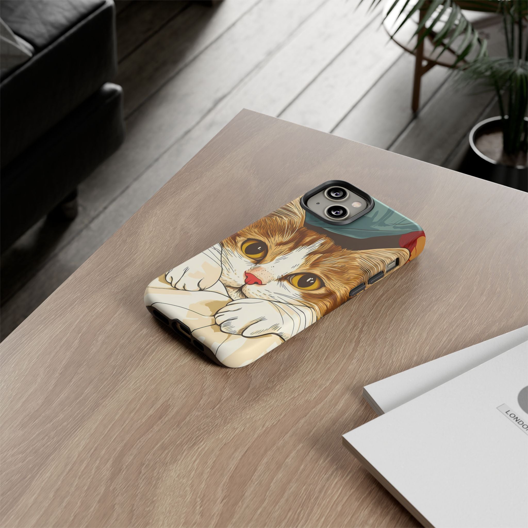 Cute Cat Phone Case - Ideal for Cat Lovers, Pet Owners, Birthday Gifts, Smartphone Accessories, Funny Pet Humor