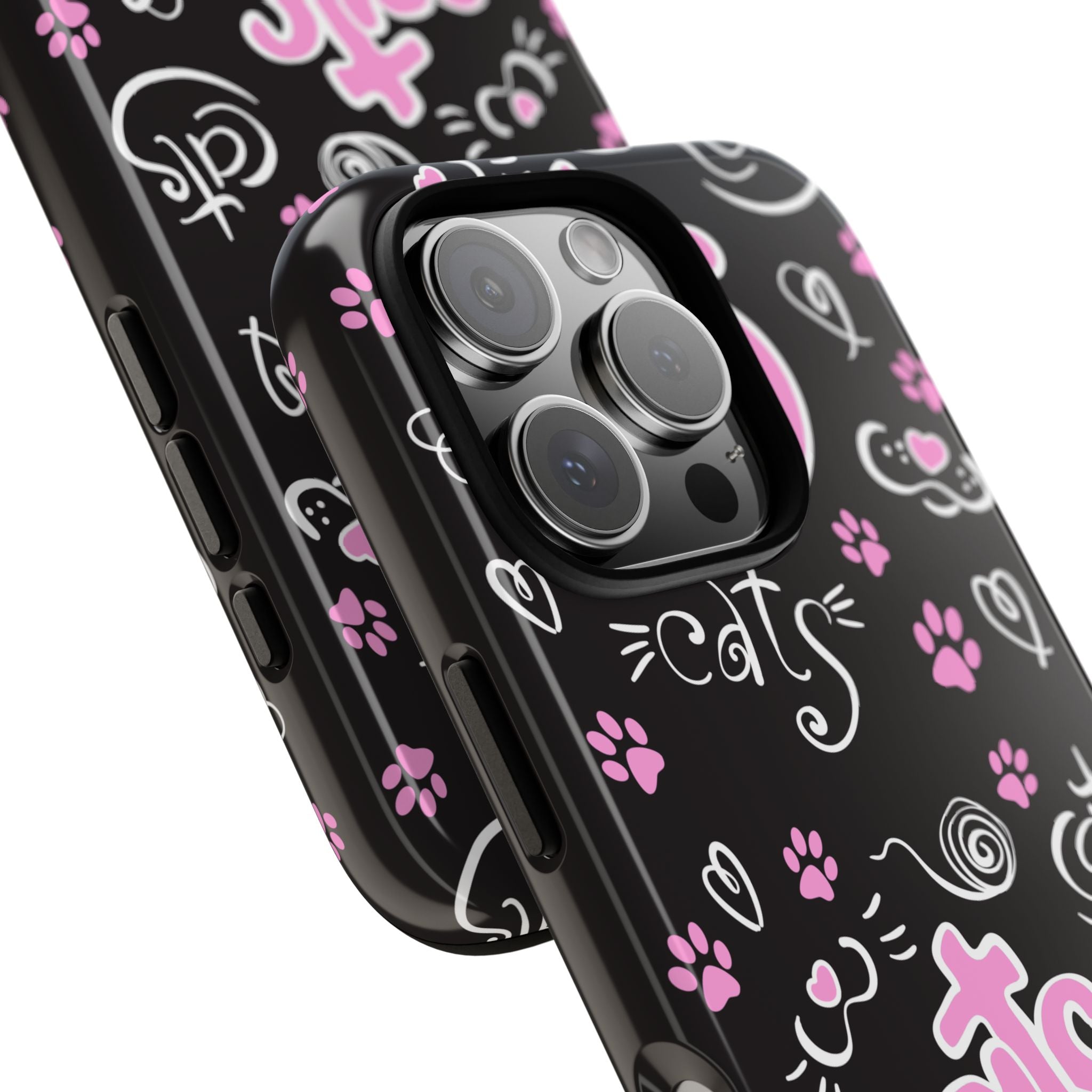 Cute Cat Print Phone Cases, Tough Cases for Cat Lovers, Pet Phone Cover, Gift for Cat Moms, Stylish Phone Accessories