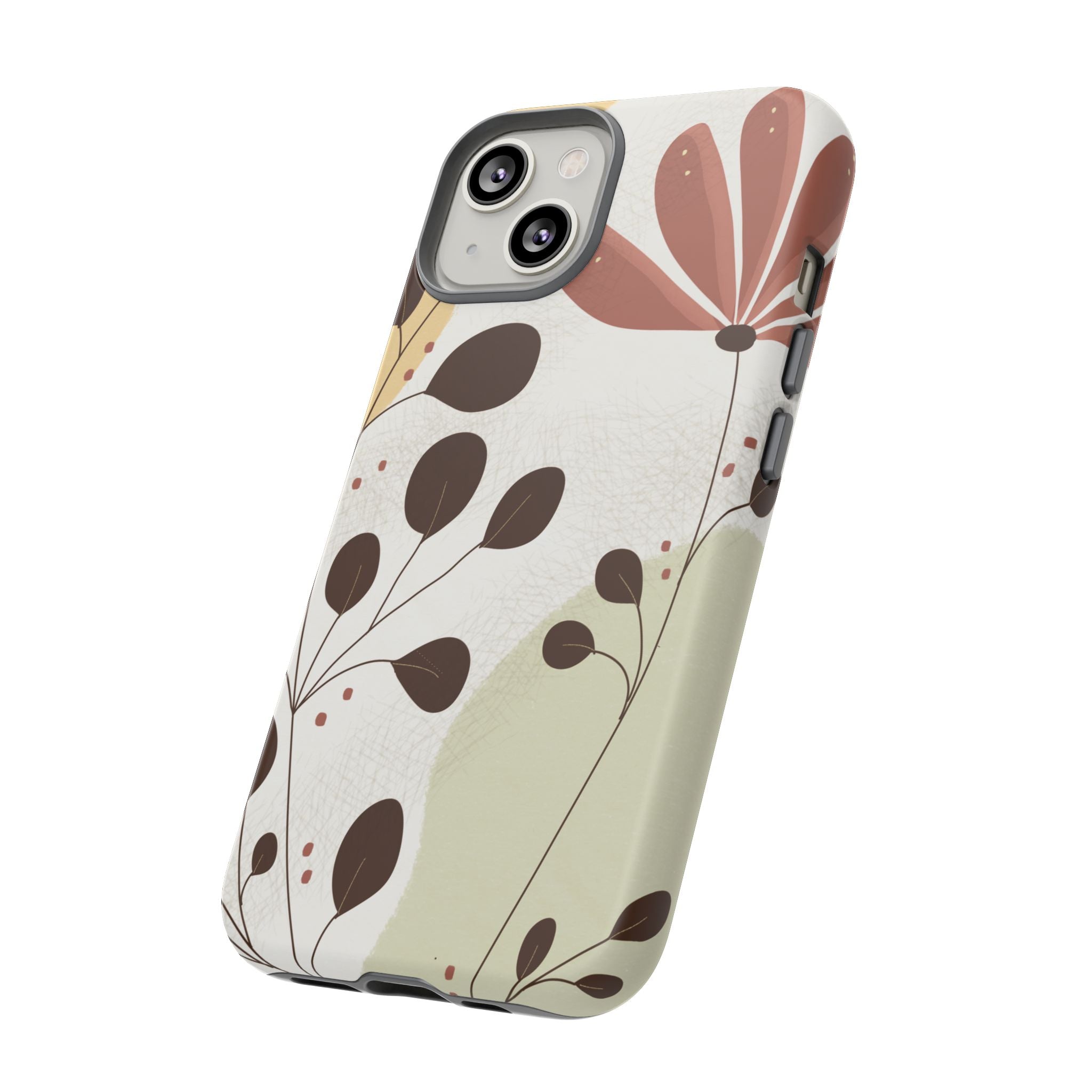 Floral Phone Case - Stylish Tough Cases for Women, Trendy Phone Cover, Gift for Her, Birthday Present, Everyday Use
