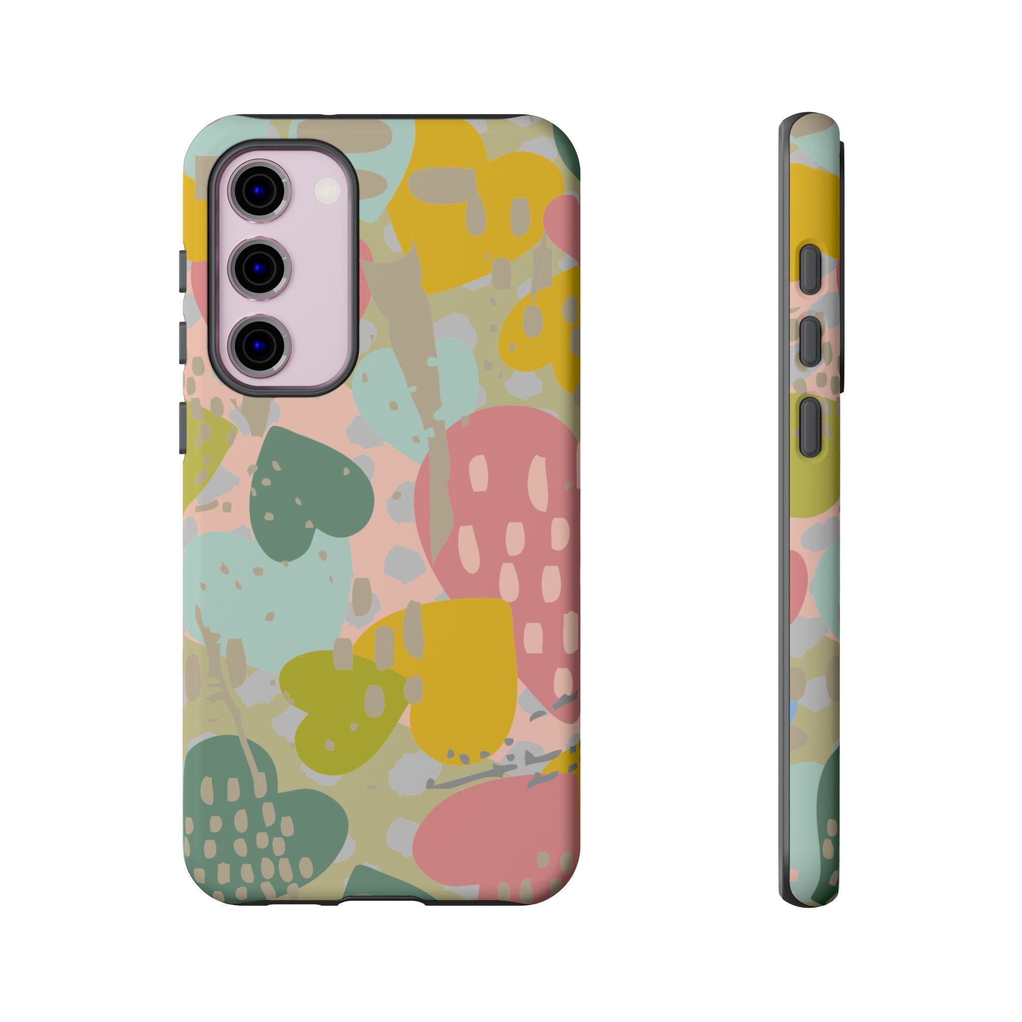 Colorful Heart Phone Case, Tough Cases for Women, Cute Phone Accessories, Gift for Her, Trends for Teens, Valentine's Day Gift