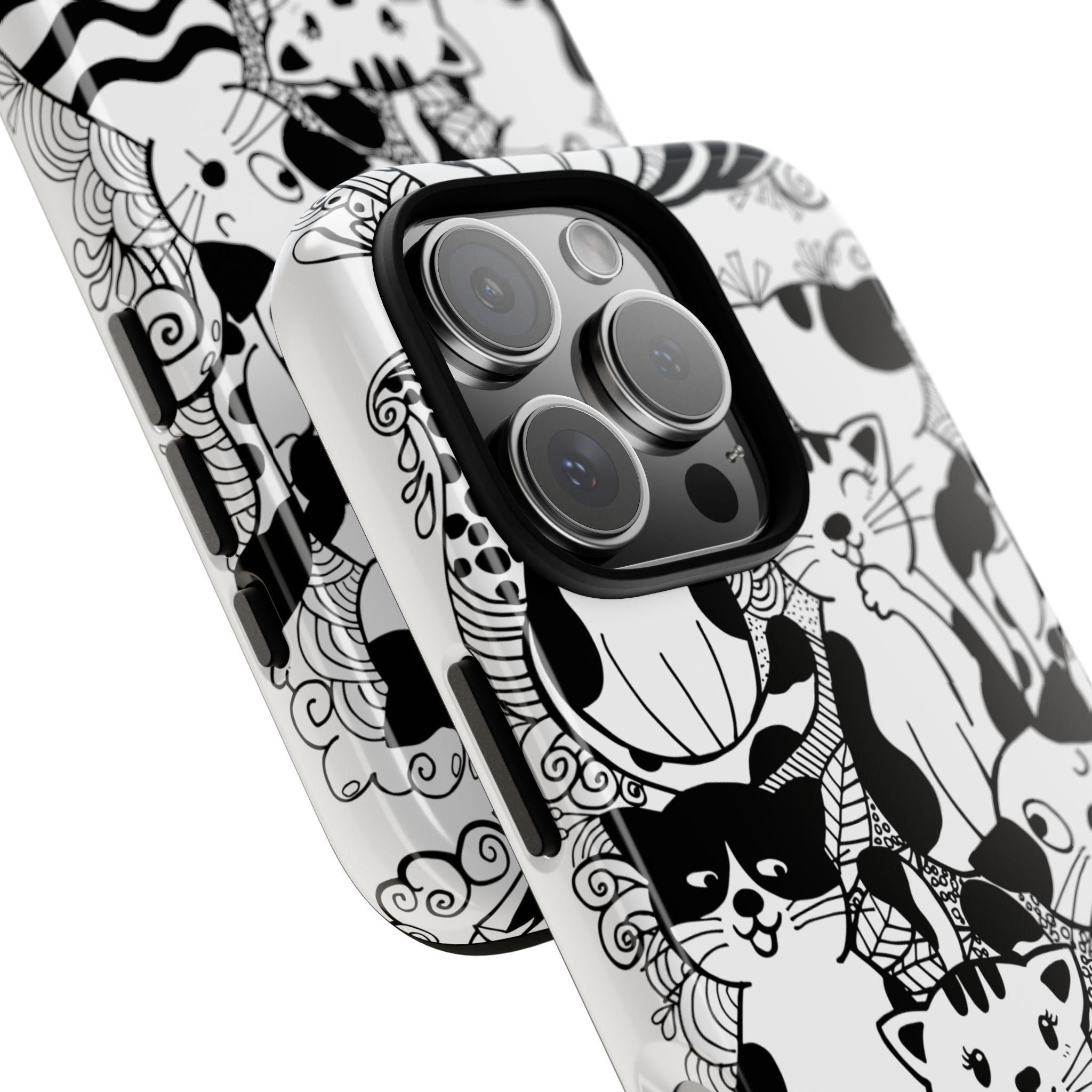 Cat-Themed Phone Case, Cute Cat Art, Pet Lover Gift, Birthday Present, Unique Cat Decor, Fun Tech Accessories, Animal Lover Case