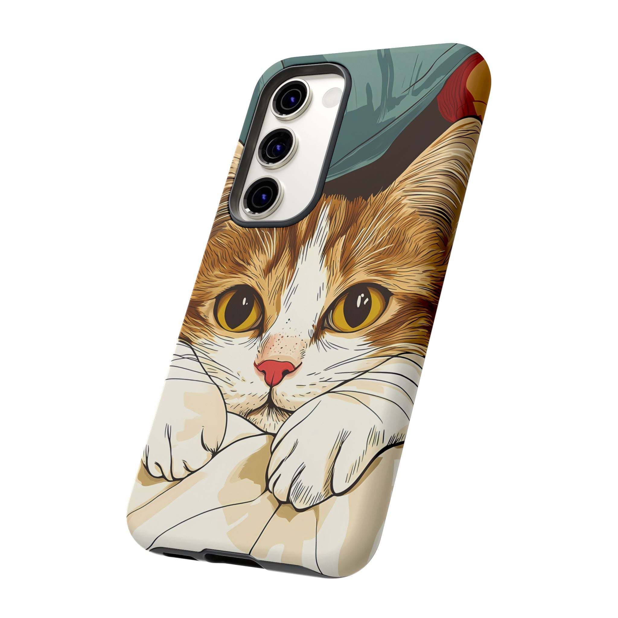 Cute Cat Phone Case - Ideal for Cat Lovers, Pet Owners, Birthday Gifts, Smartphone Accessories, Funny Pet Humor