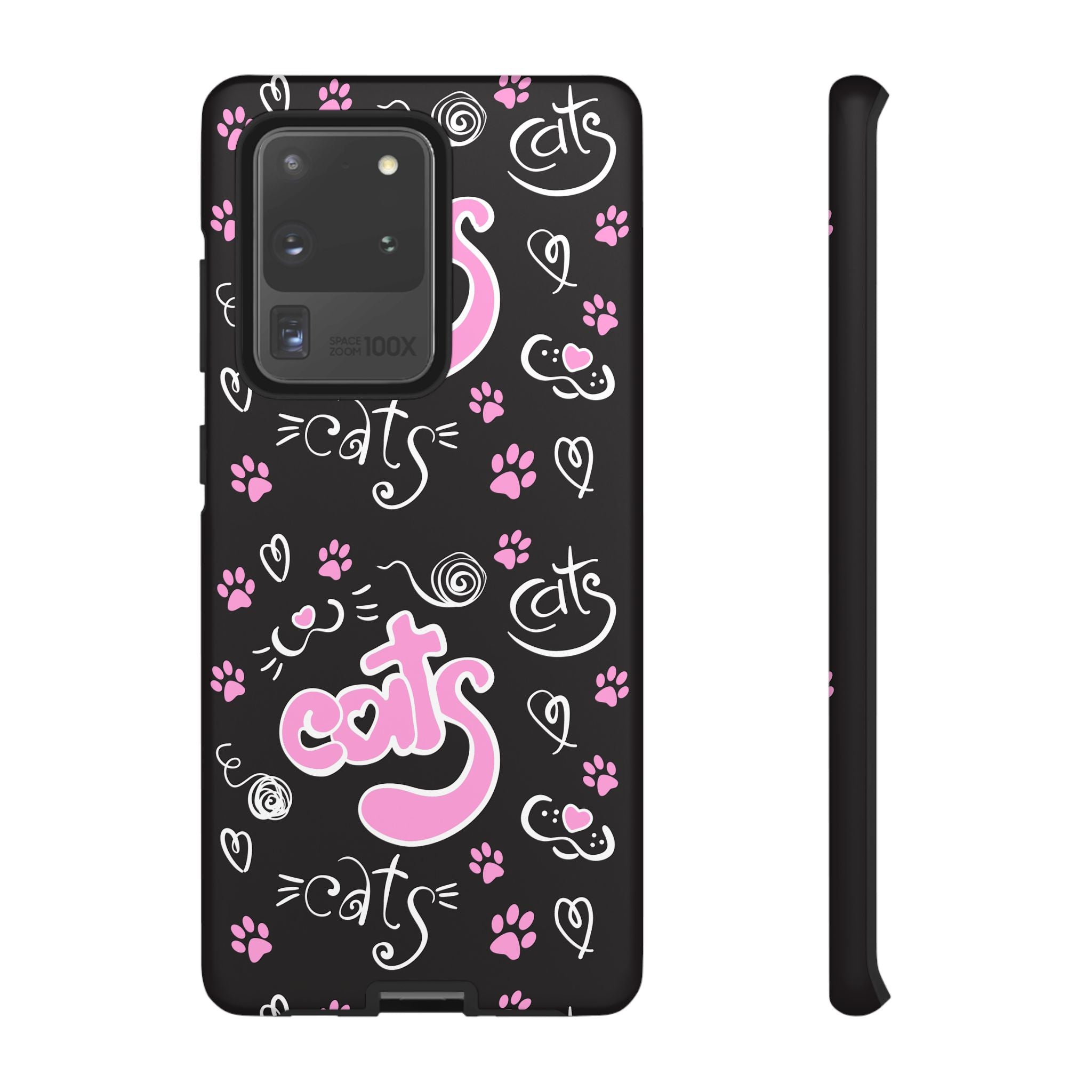 Cute Cat Print Phone Cases, Tough Cases for Cat Lovers, Pet Phone Cover, Gift for Cat Moms, Stylish Phone Accessories