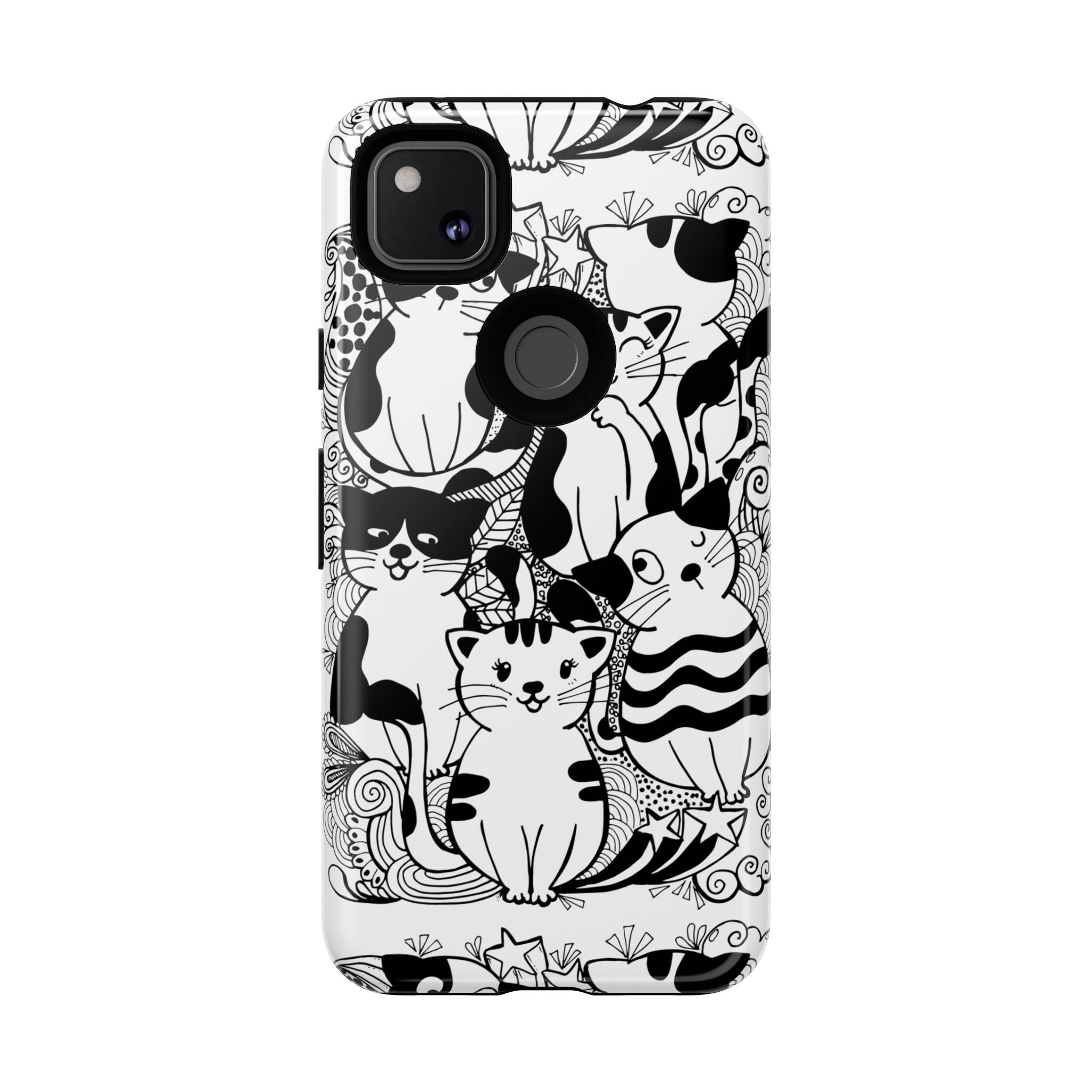 Cat-Themed Phone Case, Cute Cat Art, Pet Lover Gift, Birthday Present, Unique Cat Decor, Fun Tech Accessories, Animal Lover Case