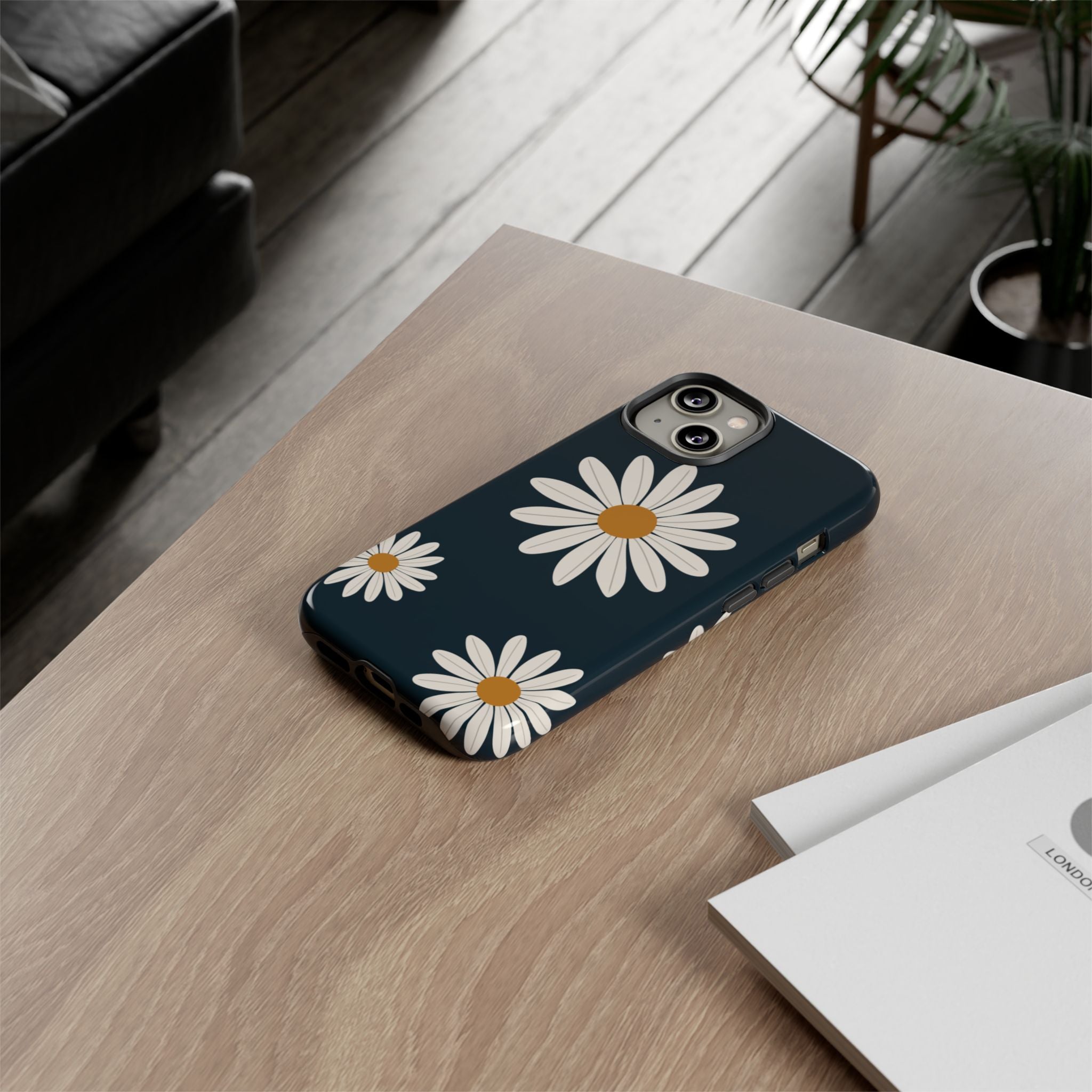Daisy Phone Case, Floral Phone Cover, Tough Phone Case, Gift for Flower Lovers, Smartphone Accessory, Spring Design