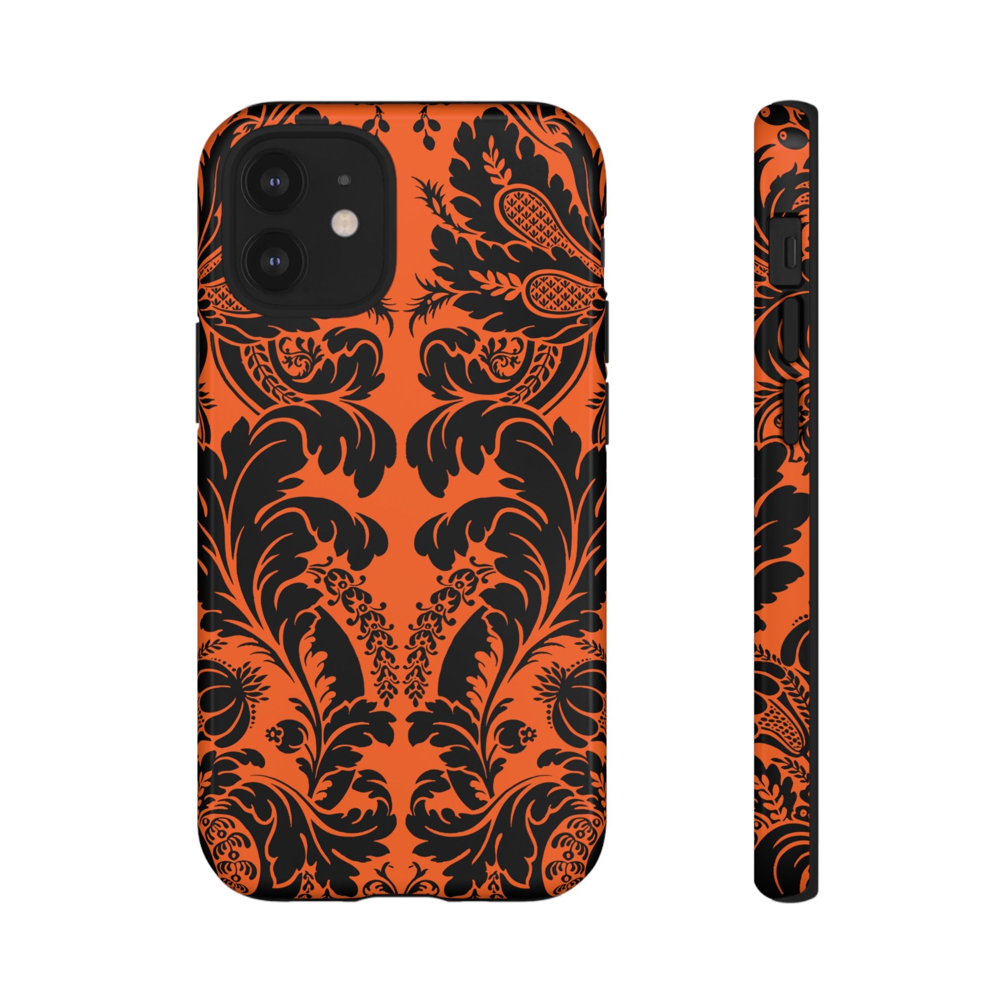 Elegant Phone Case with Orange Floral Design | Tough Cases, Smartphone Cover, Gift for Her, Floral Patterns, Stylish Accessories