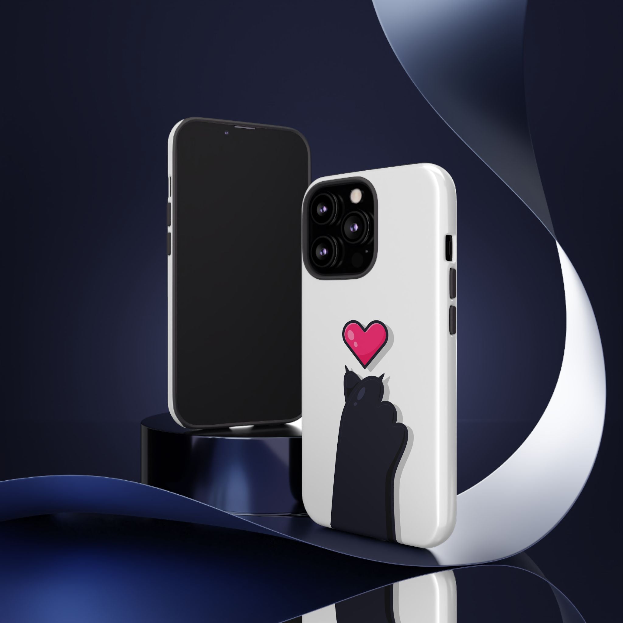 Cute Cat Love Phone Case, Tough Cell Phone Cover, Animal Lover Gifts, Pet Parent Accessories, Valentine's Day Essentials