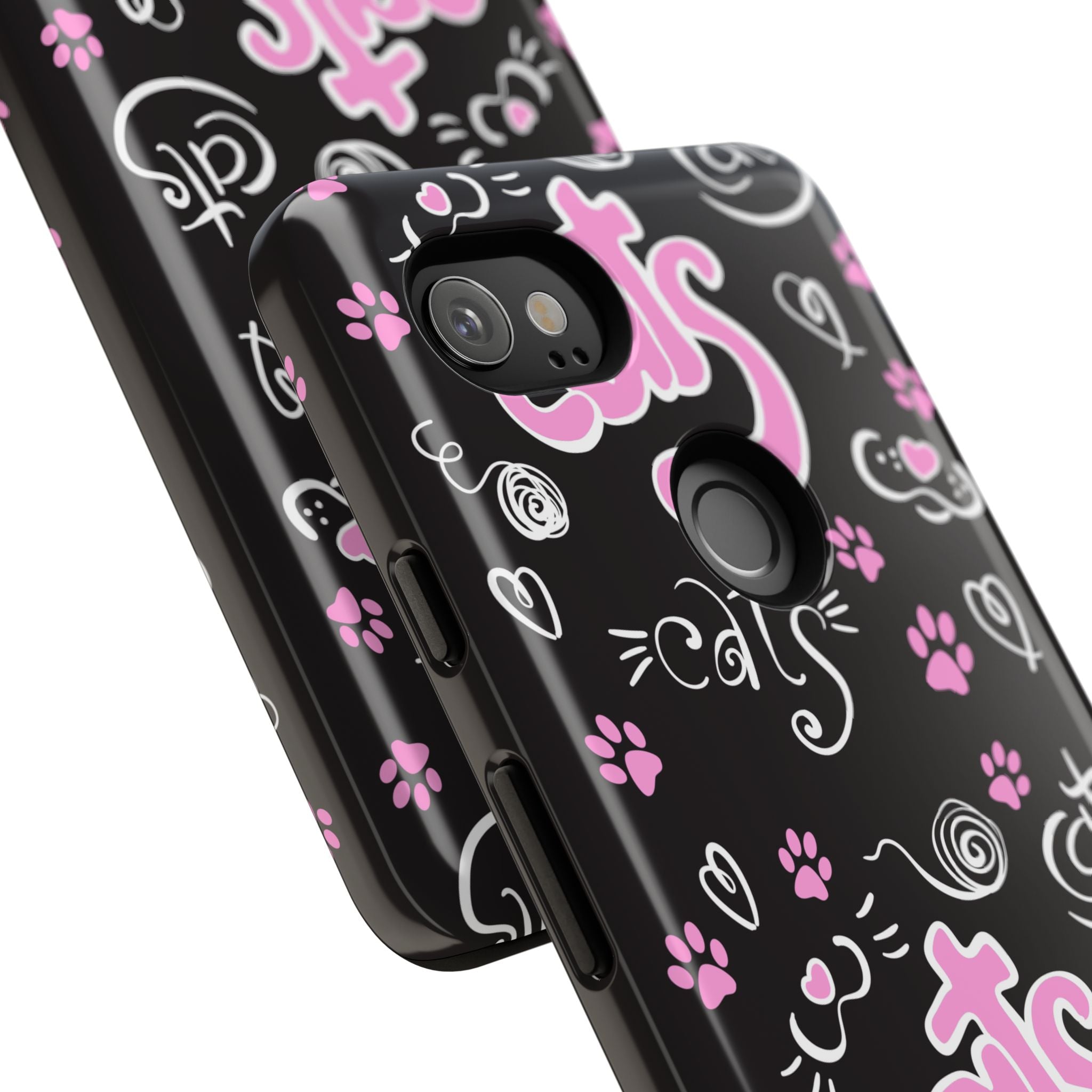Cute Cat Print Phone Cases, Tough Cases for Cat Lovers, Pet Phone Cover, Gift for Cat Moms, Stylish Phone Accessories