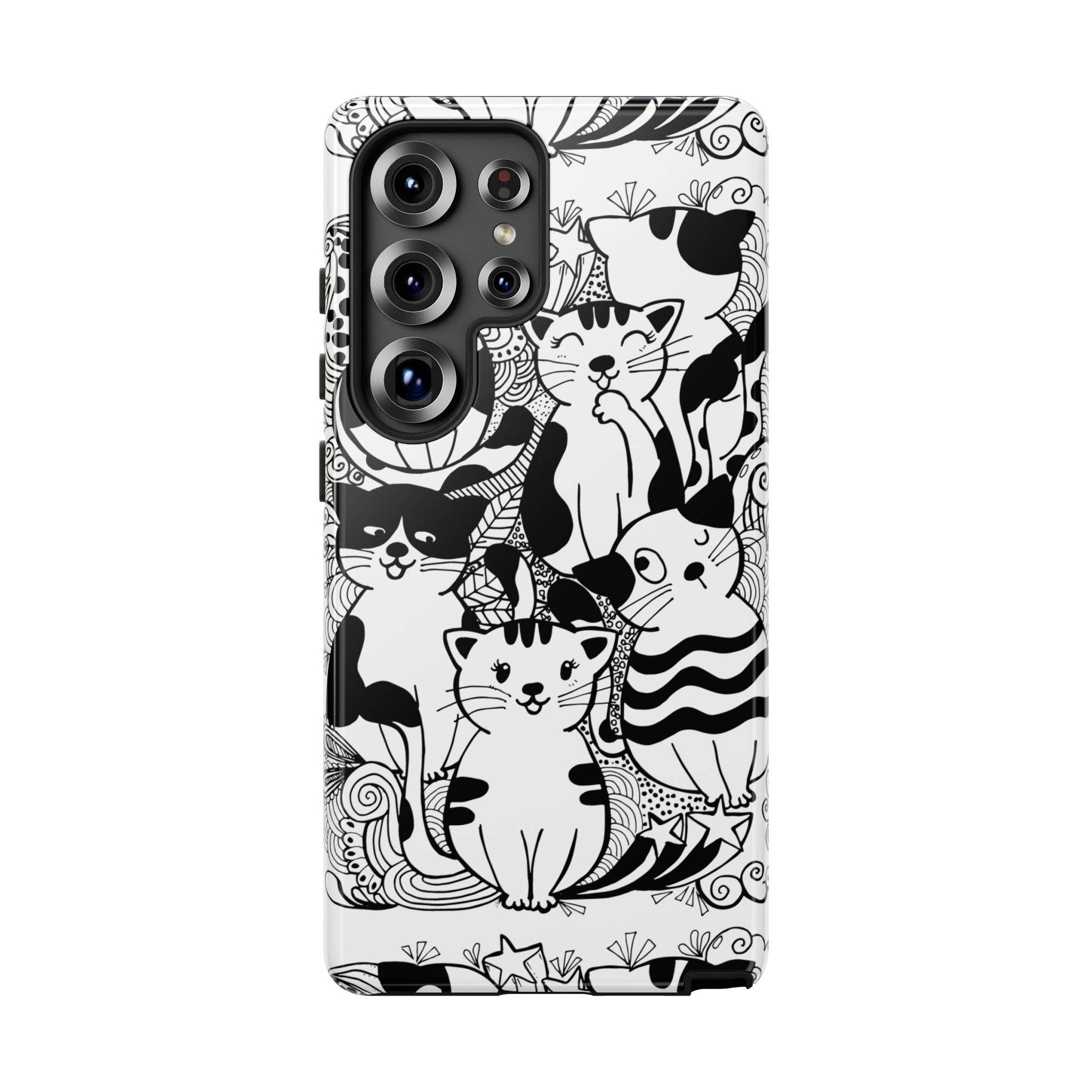 Cat-Themed Phone Case, Cute Cat Art, Pet Lover Gift, Birthday Present, Unique Cat Decor, Fun Tech Accessories, Animal Lover Case