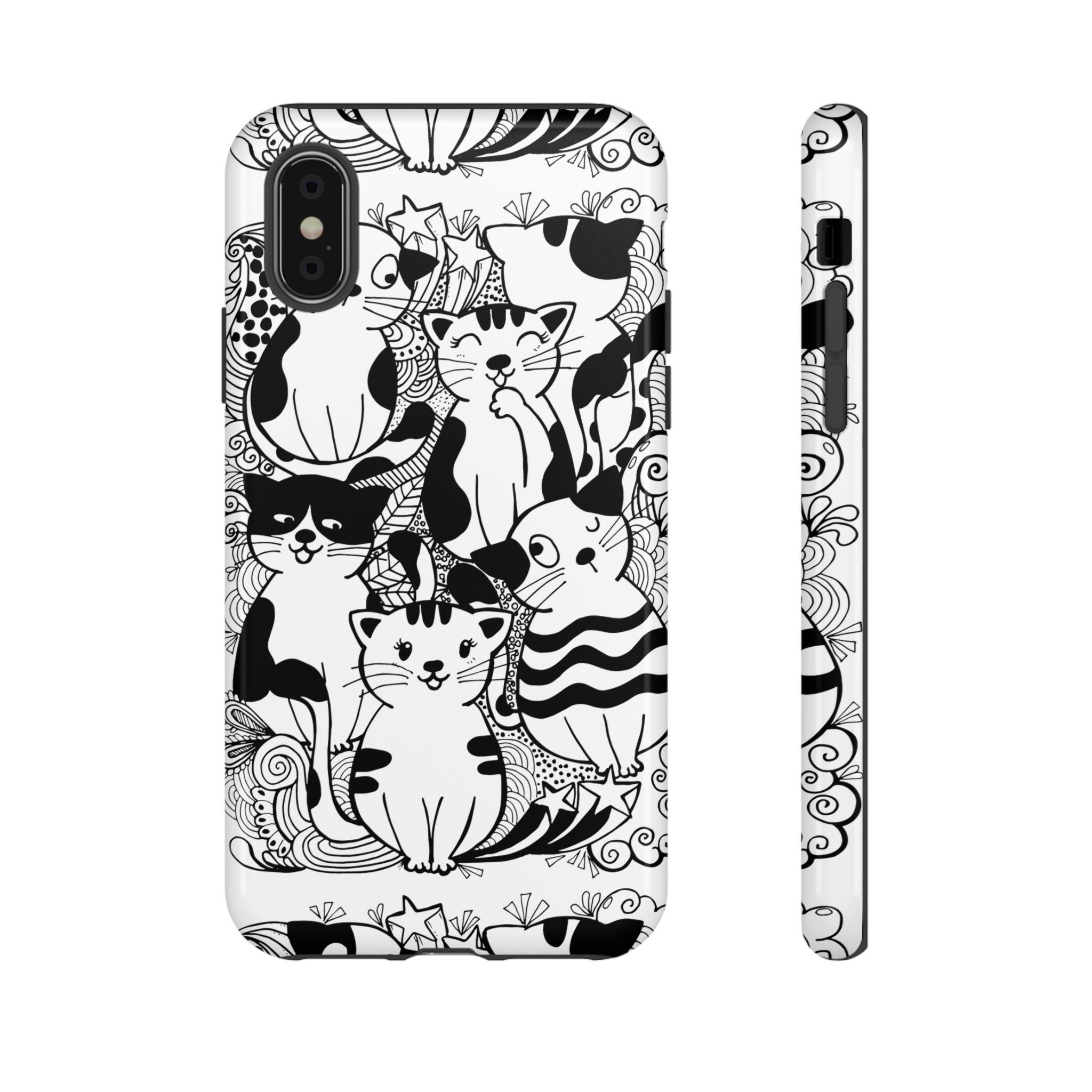 Cat-Themed Phone Case, Cute Cat Art, Pet Lover Gift, Birthday Present, Unique Cat Decor, Fun Tech Accessories, Animal Lover Case