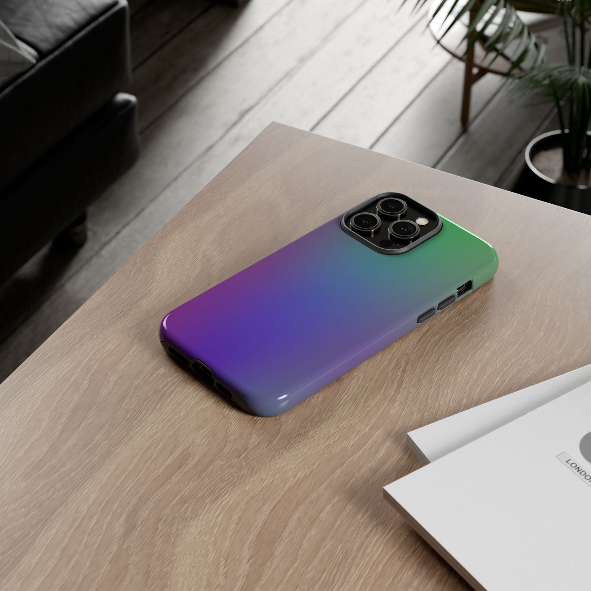 Gradient Phone Case, Durable Phone Protector, Trendy Cell Phone Accessory, Gift for Tech Lovers, Stylish Mobile Case