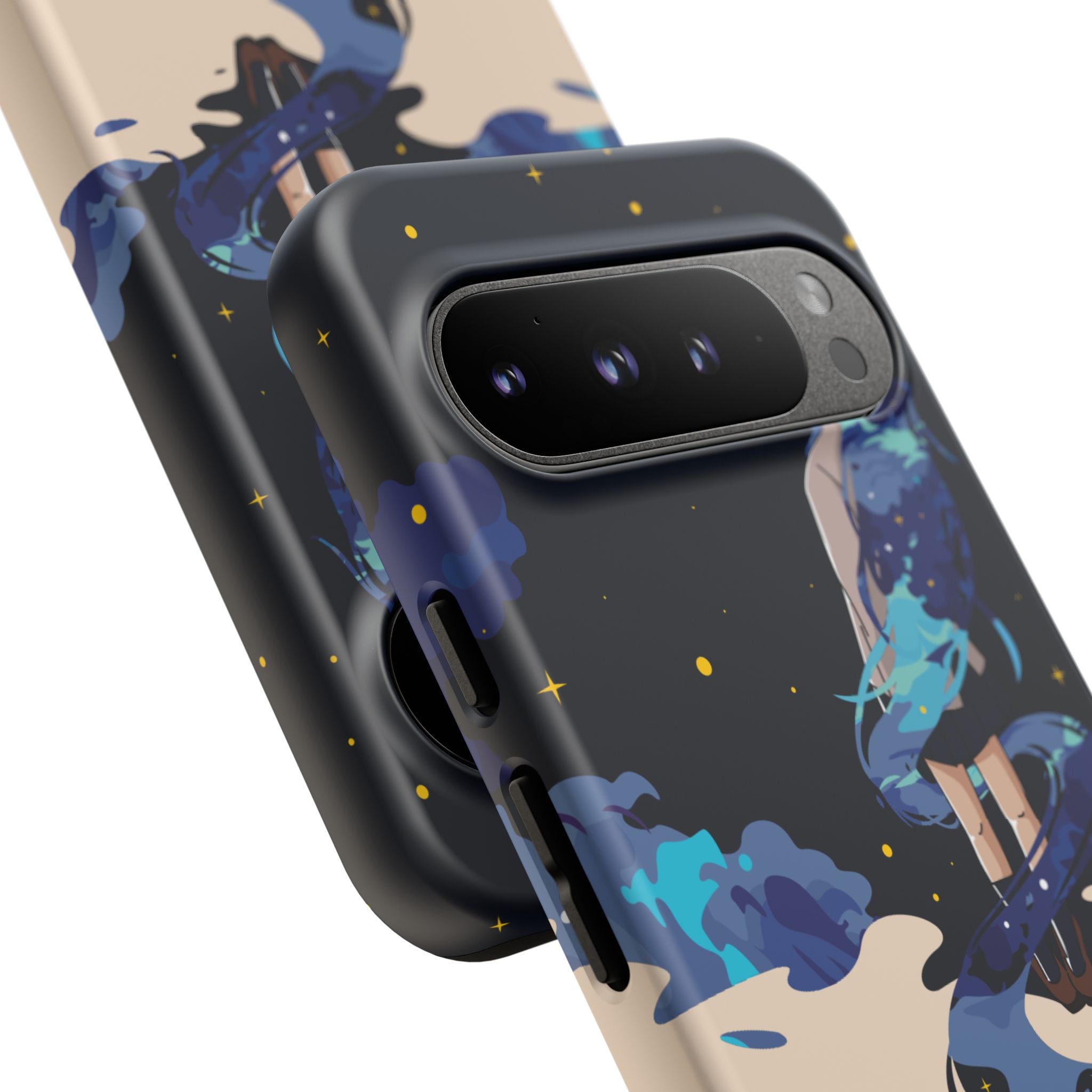 Galaxy-Inspired Phone Case, Celestial Design, Tough Phone Cover, Gift for Space Lovers, Artsy Accessories, Unique Merchandise