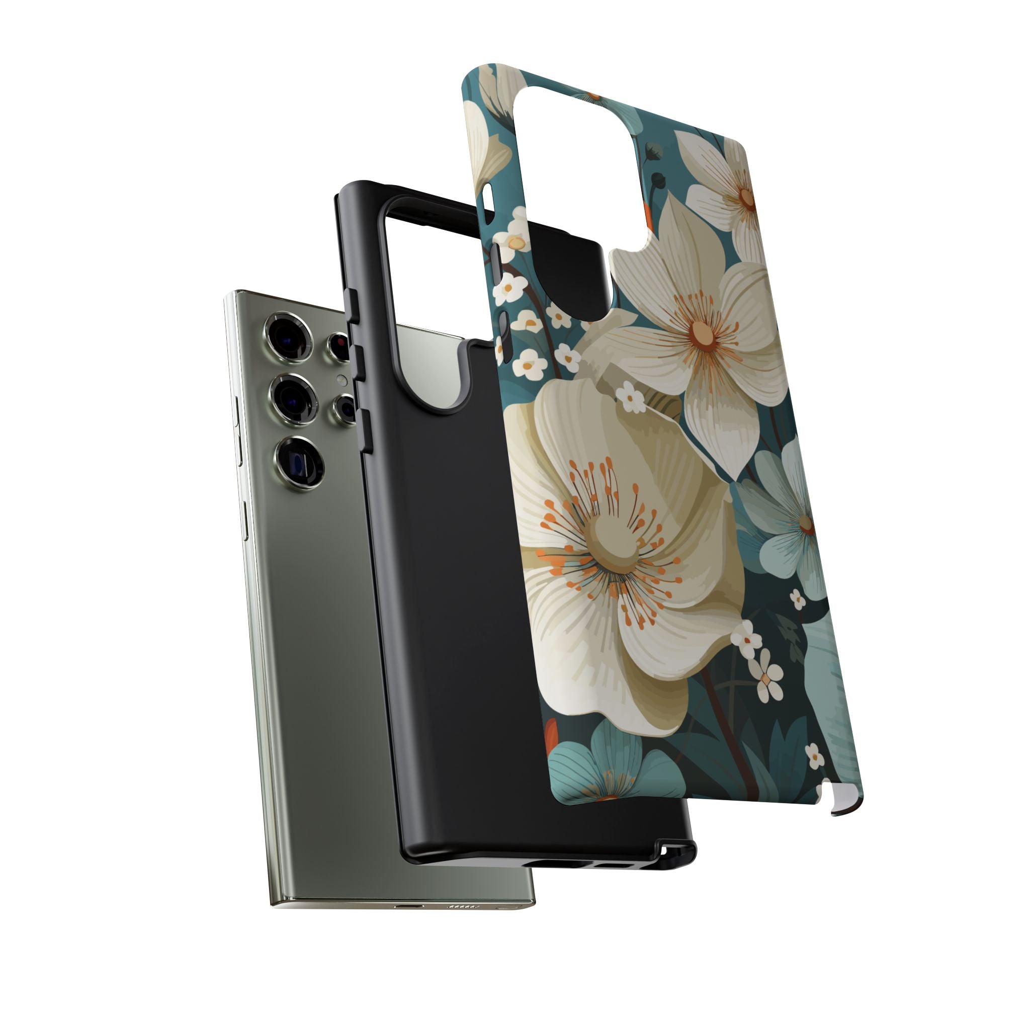 Floral Phone Case, Stylish Tough Cases with Botanical Design, Flower Print Phone Cover, Gifts for Nature Lovers, Eco-Friendly Mobile Cover