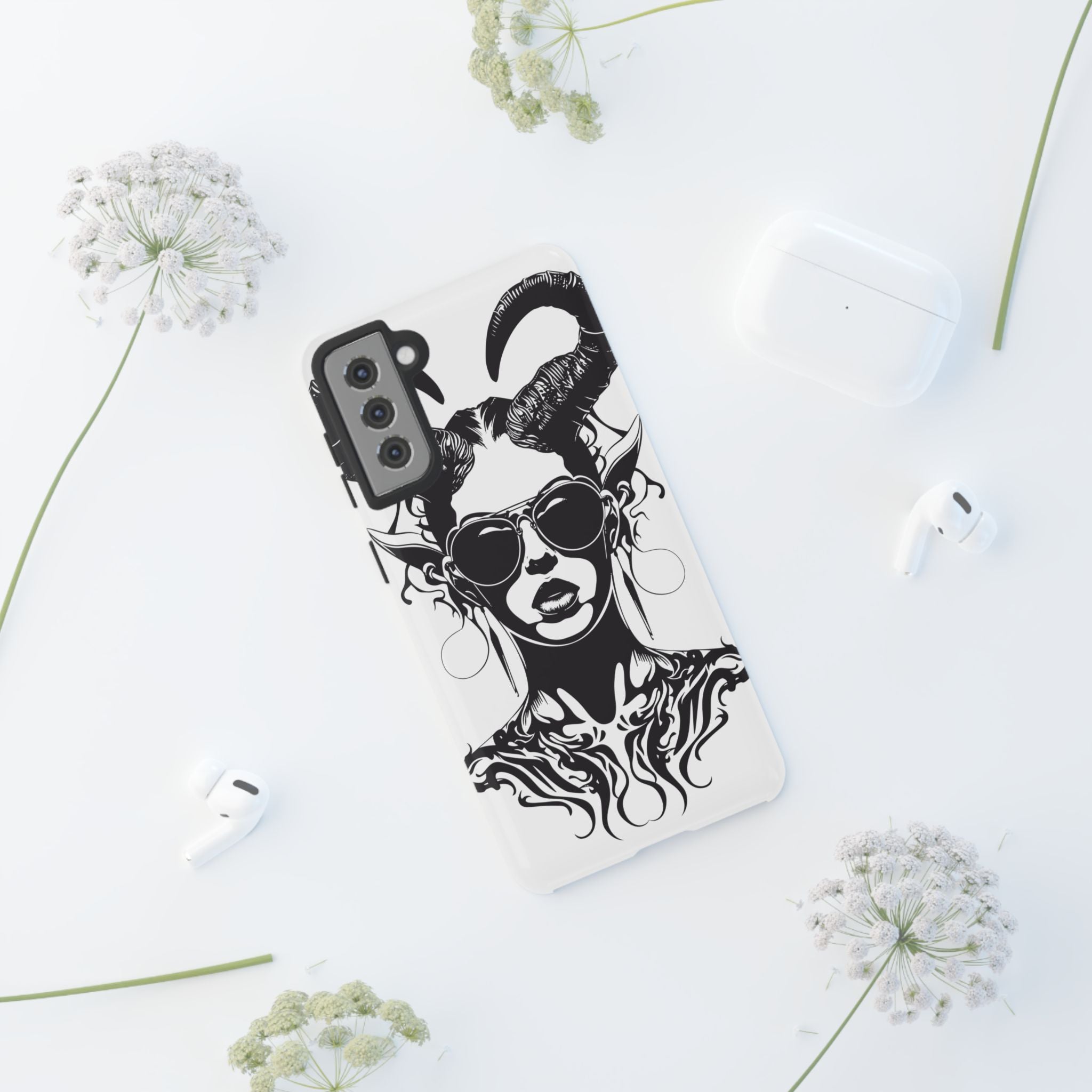 Tough Cases: Stylish Phone Case with Edgy Design, Protective Cover, Gift for Her, Trendy Accessories, Unique Art, Holiday Present