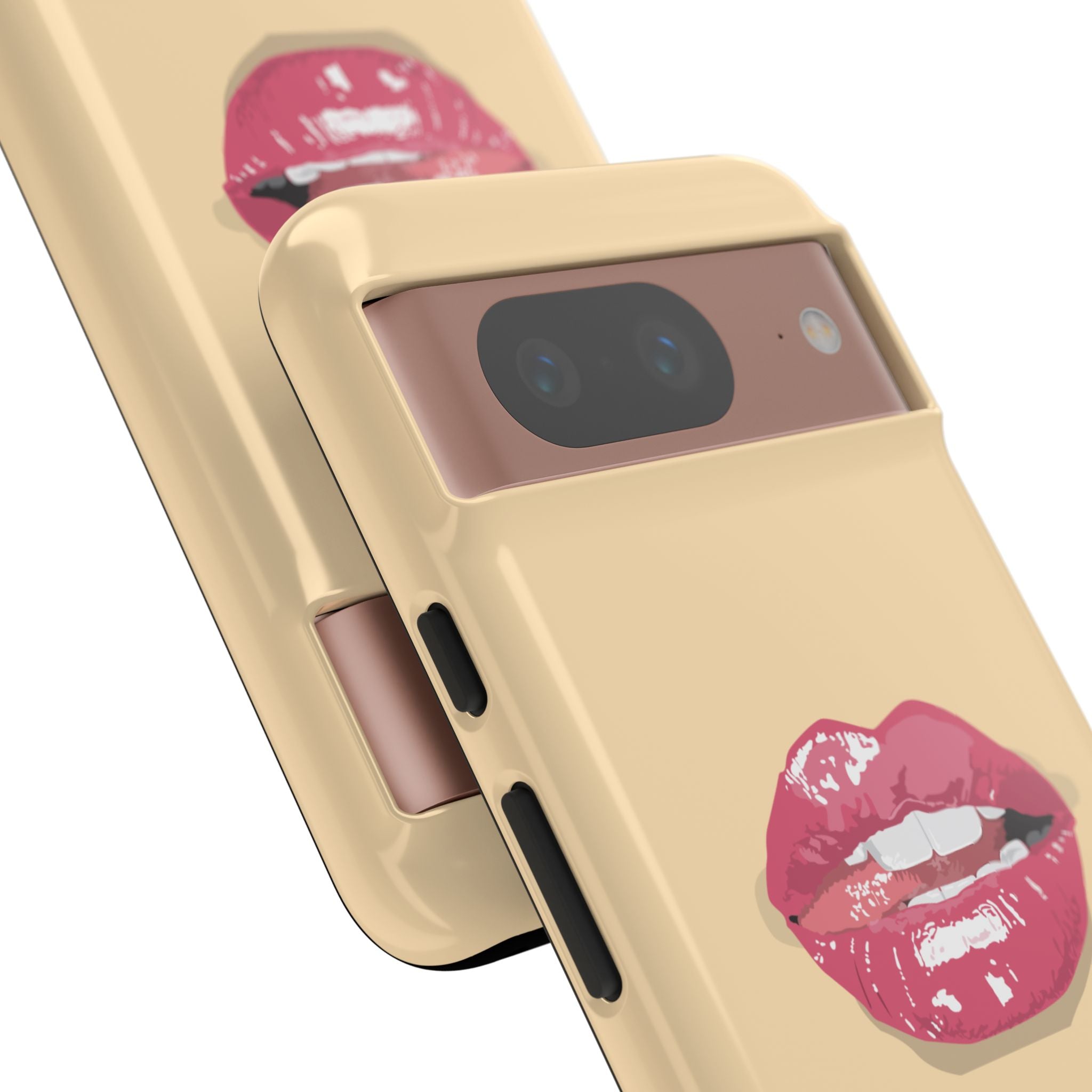Stylish Phone Case with Lip Print, Trendy Mobile Cover, Fashion Accessory, Gift for Her, Cute Cell Phone Case