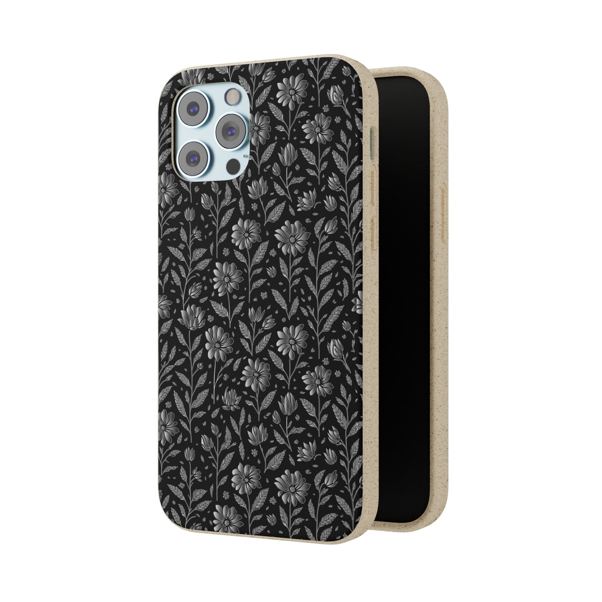 Eco-Friendly Floral Phone Case, Biodegradable iPhone Case, Sustainable Fashion Accessory, Nature Lover Gift, Eco-Conscious Phone Cover