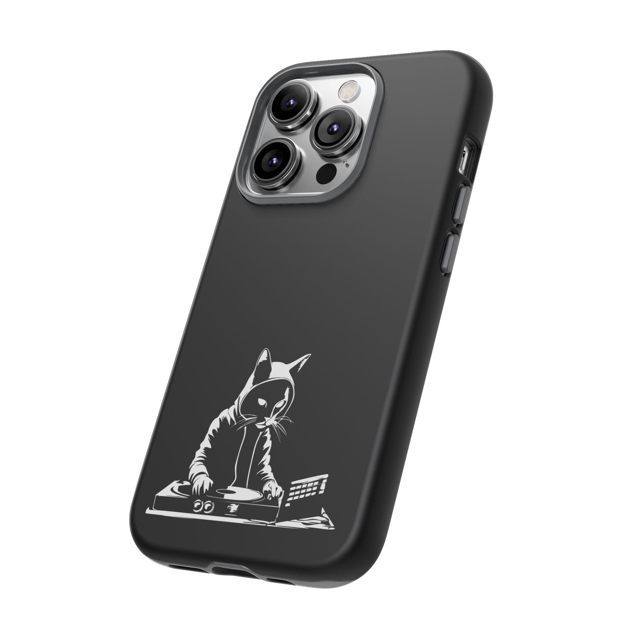 Cat DJ Phone Case | Stylish Tough Cases for Music Lovers, Gift for Cat Owners, Unique Phone Accessory, Cool Tech Gear