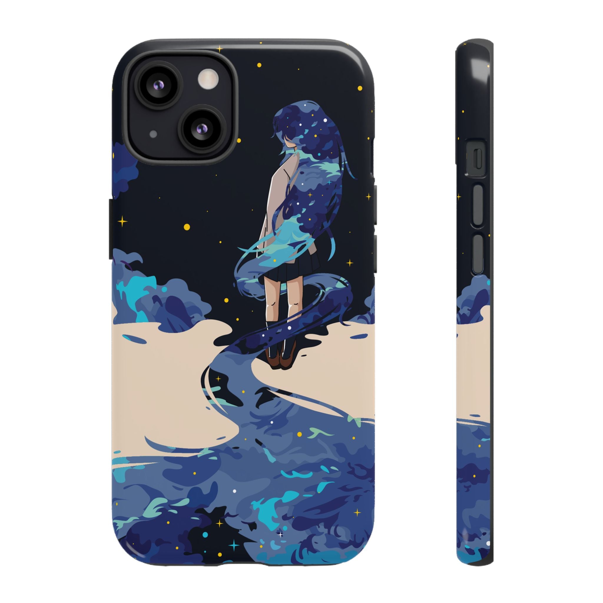 Galaxy-Inspired Phone Case, Celestial Design, Tough Phone Cover, Gift for Space Lovers, Artsy Accessories, Unique Merchandise